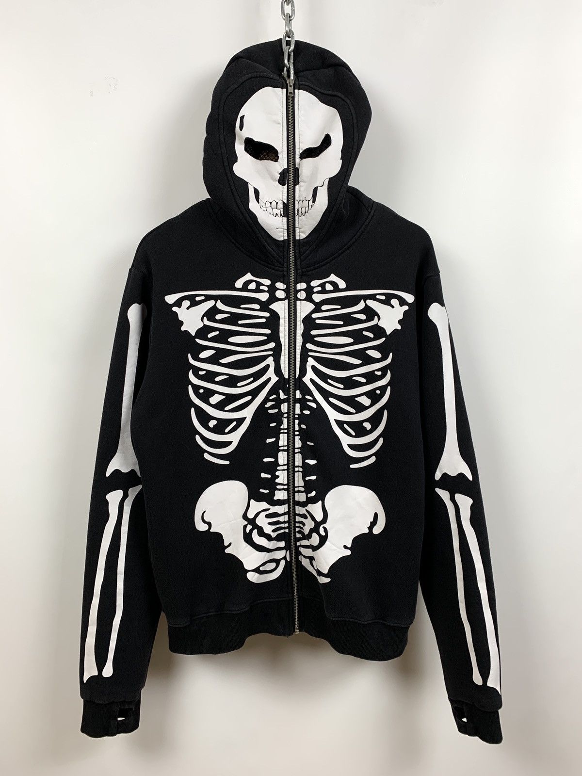 Japanese Brand Vintage Skeleton Zip Up Hoodie Kanye West Style Like LRG Size US M / EU 48-50 / 2 - 3 Thumbnail
