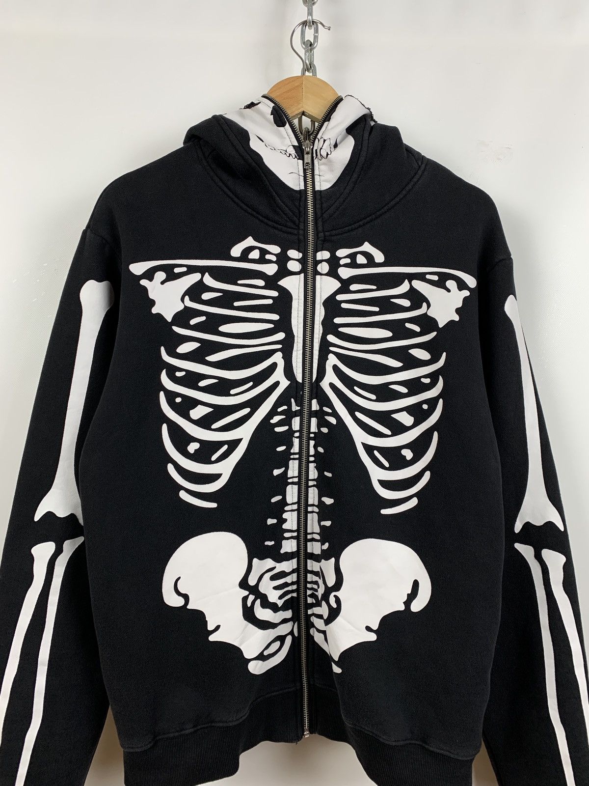 Japanese Brand Vintage Skeleton Zip Up Hoodie Kanye West Style Like LRG Size US M / EU 48-50 / 2 - 9 Thumbnail