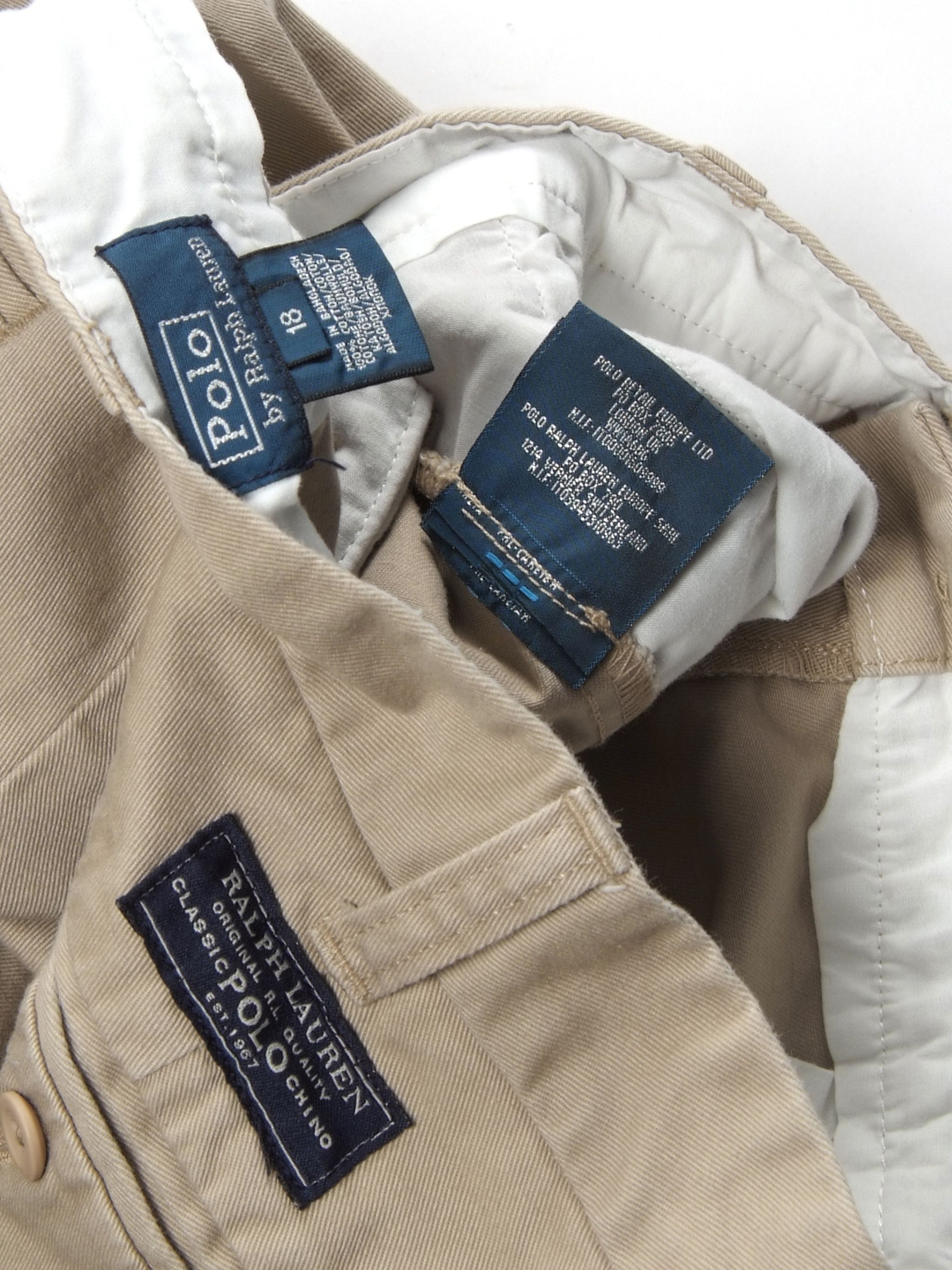 Polo Ralph Lauren × Vintage Vintage Polo Ralph Lauren Beige High Rise Chino Pants (S) Size 27" / US 4 / IT 40 - 4 Thumbnail