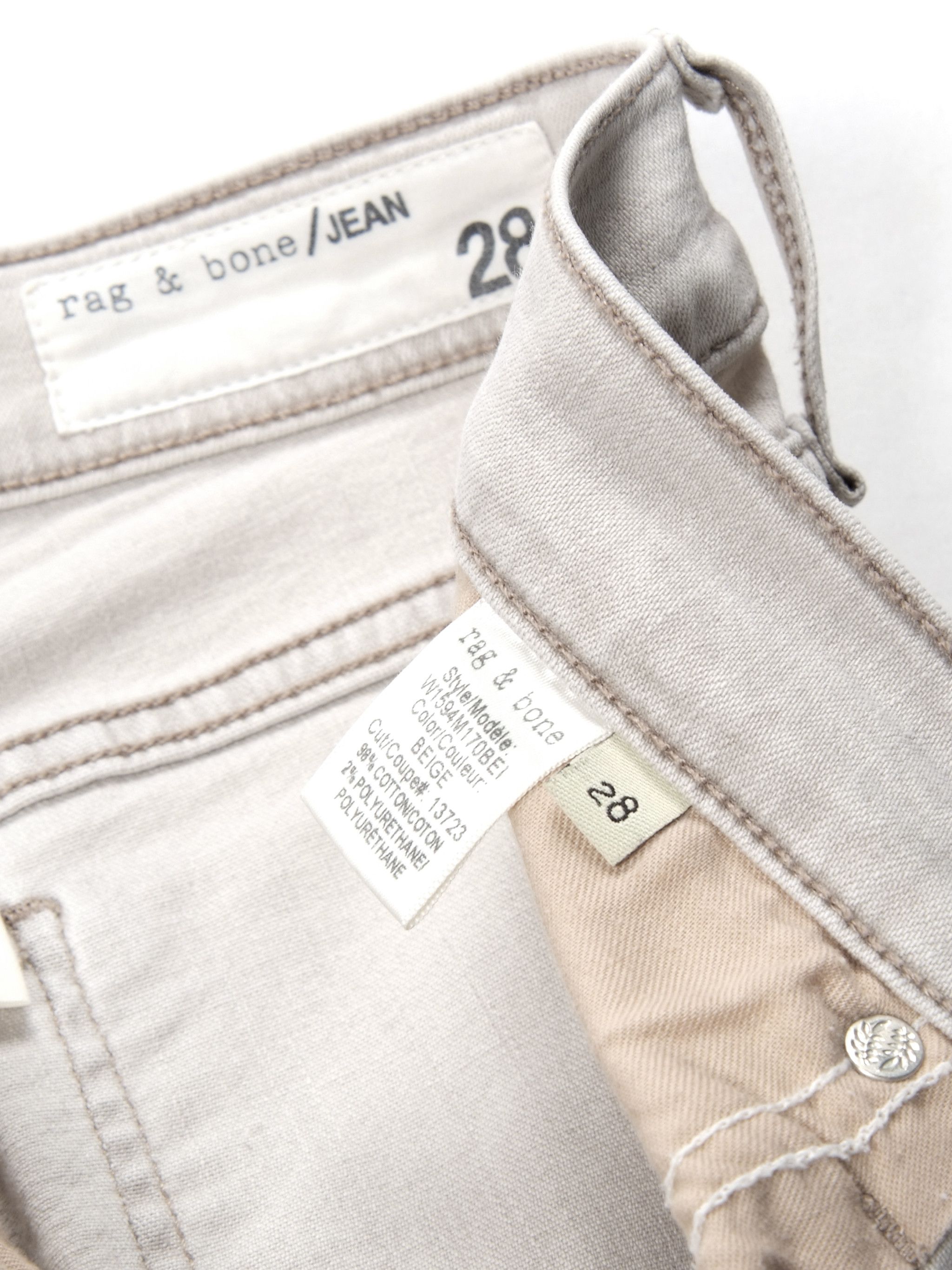 Rag & Bone Rag & Bone Beige Boot Cut Flared Jeans (28) Size 28" / US 6 / IT 42 - 5 Thumbnail