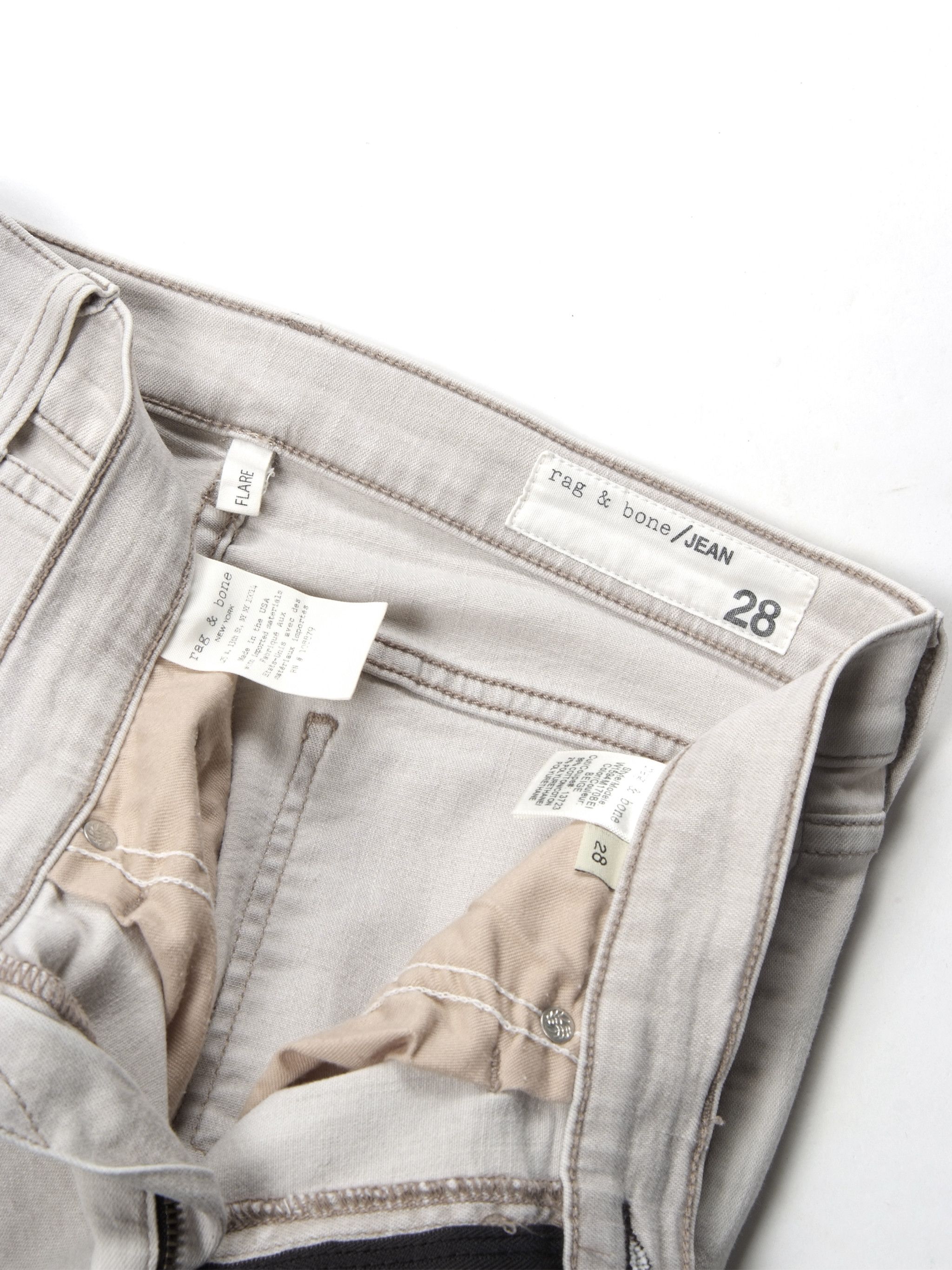 Rag & Bone Rag & Bone Beige Boot Cut Flared Jeans (28) Size 28" / US 6 / IT 42 - 4 Thumbnail