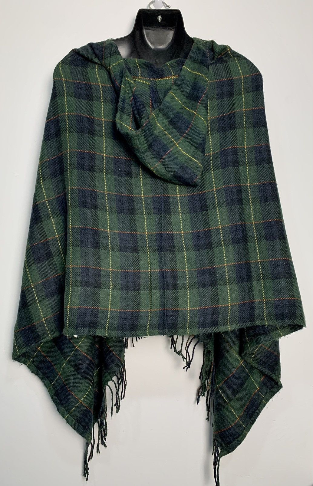 Vintage Green Plaid poncho Size US M / EU 48-50 / 2 - 2 Thumbnail