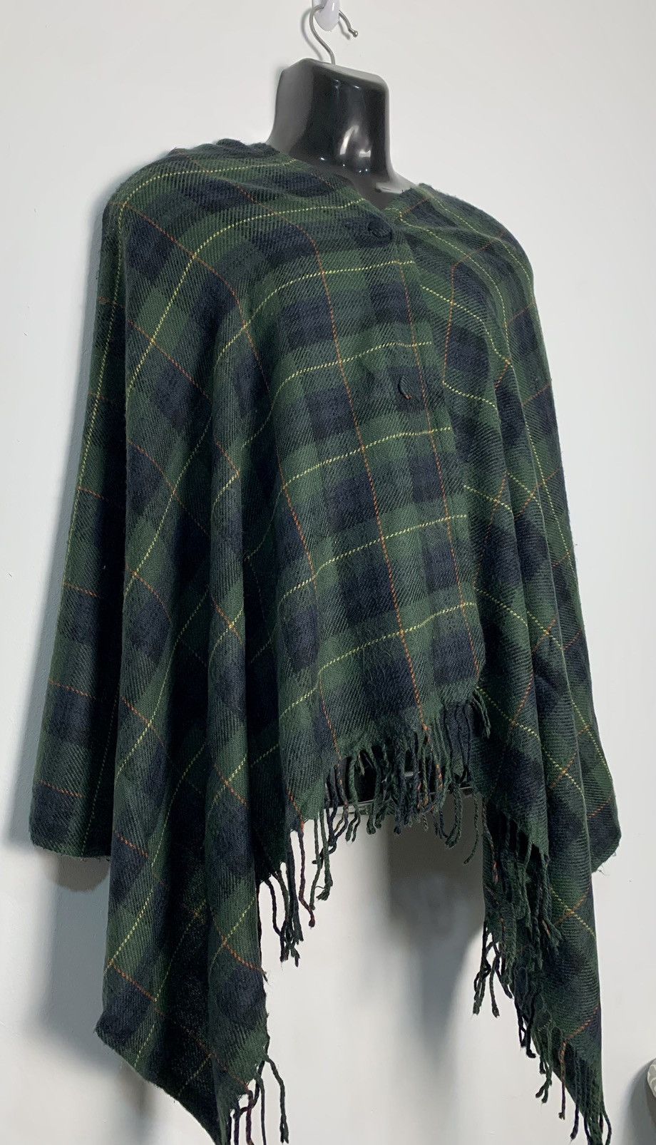 Vintage Green Plaid poncho Size US M / EU 48-50 / 2 - 3 Thumbnail