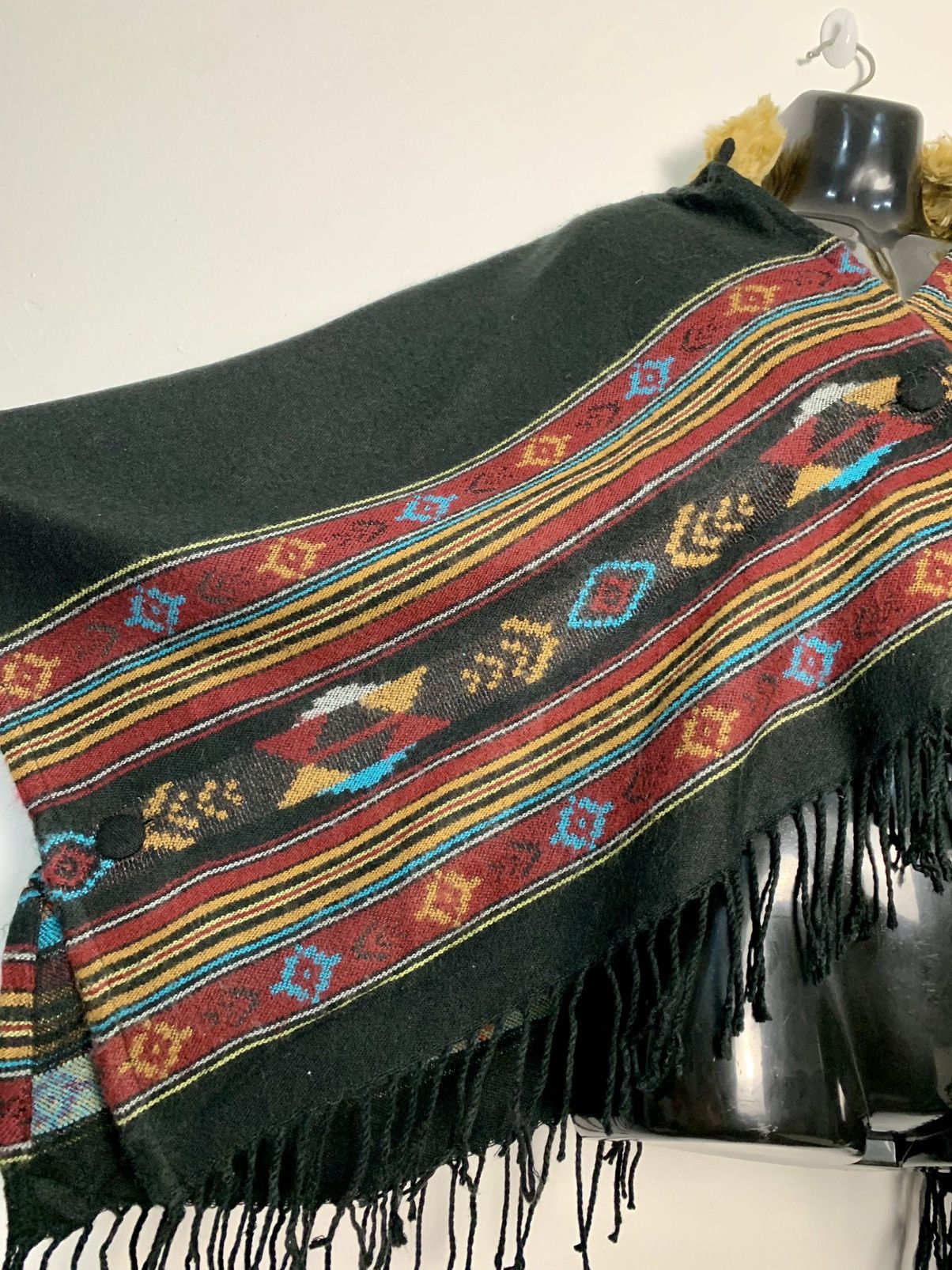 Vintage Poncho Zapotec Design Size US M / EU 48-50 / 2 - 5 Thumbnail