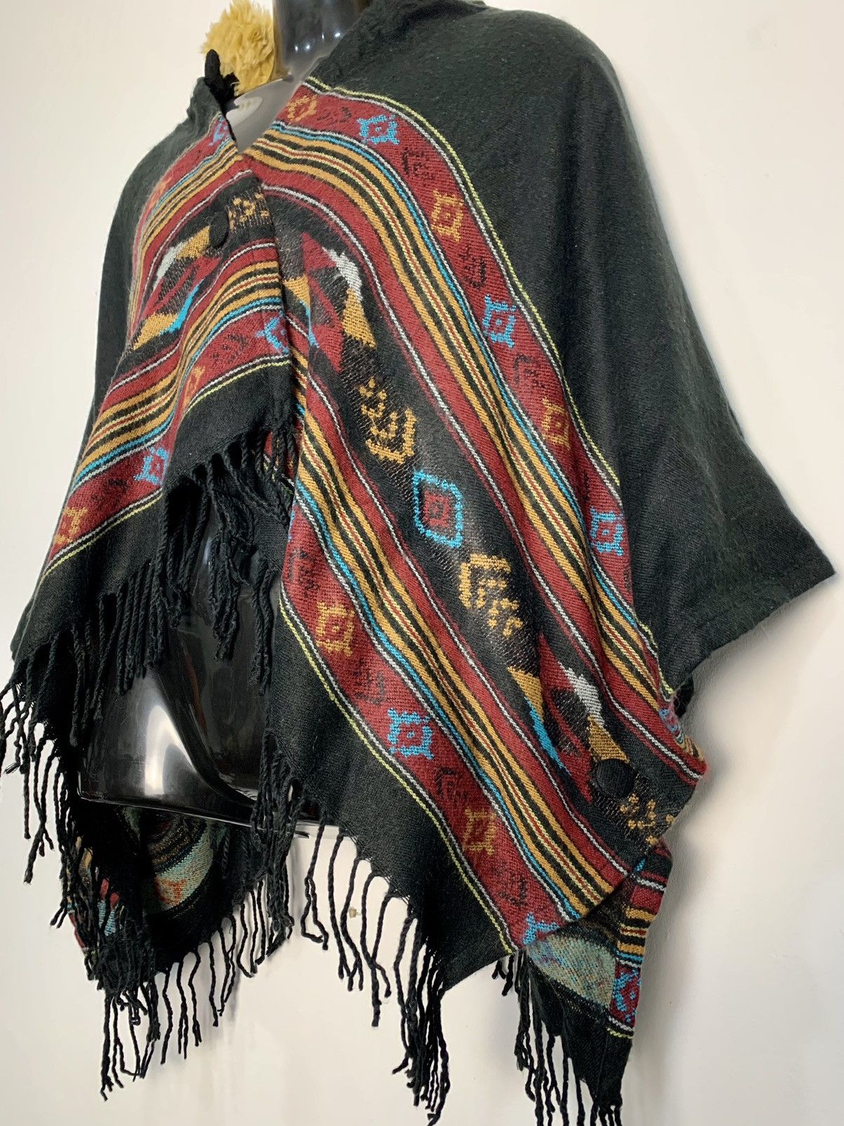 Vintage Poncho Zapotec Design Size US M / EU 48-50 / 2 - 4 Thumbnail