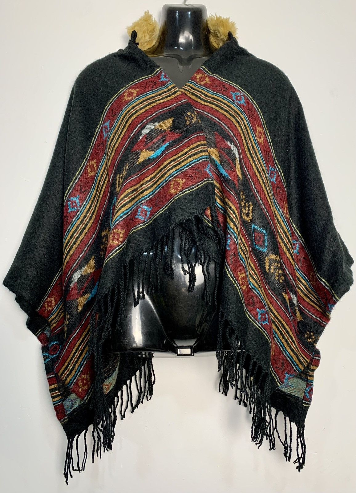 Vintage Poncho Zapotec Design Size US M / EU 48-50 / 2 - 1 Thumbnail