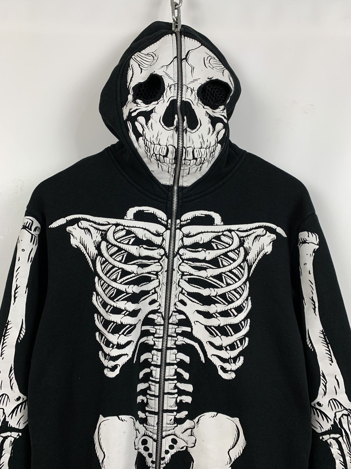 Japanese Brand Vintage Skeleton Zip Up Hoodie Kanye West Style Like LRG Size US S / EU 44-46 / 1 - 10 Thumbnail