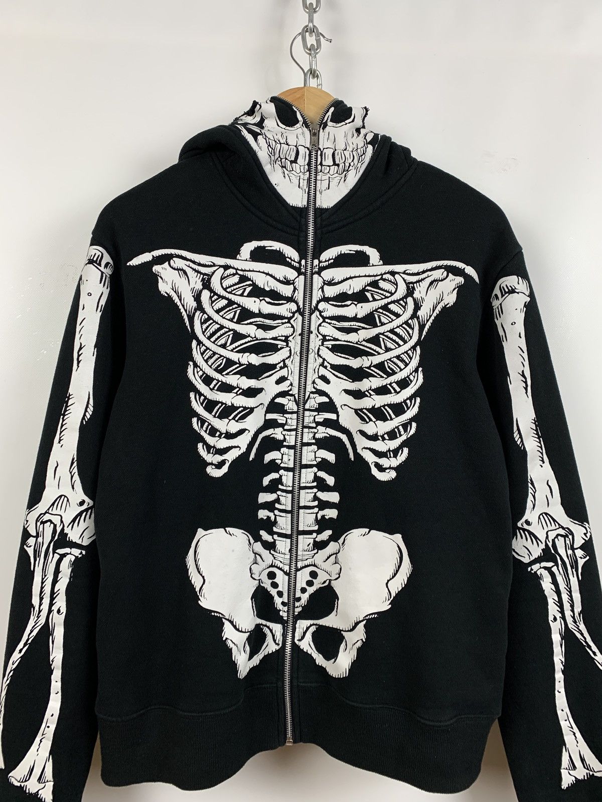 Japanese Brand Vintage Skeleton Zip Up Hoodie Kanye West Style Like LRG Size US S / EU 44-46 / 1 - 14 Thumbnail