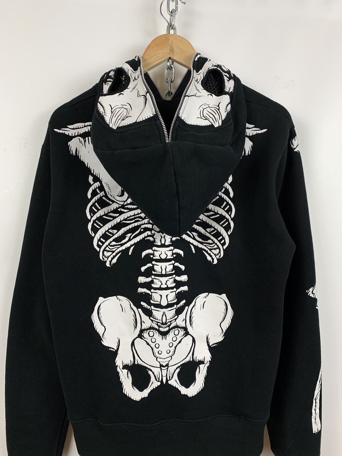 Japanese Brand Vintage Skeleton Zip Up Hoodie Kanye West Style Like LRG Size US S / EU 44-46 / 1 - 12 Thumbnail