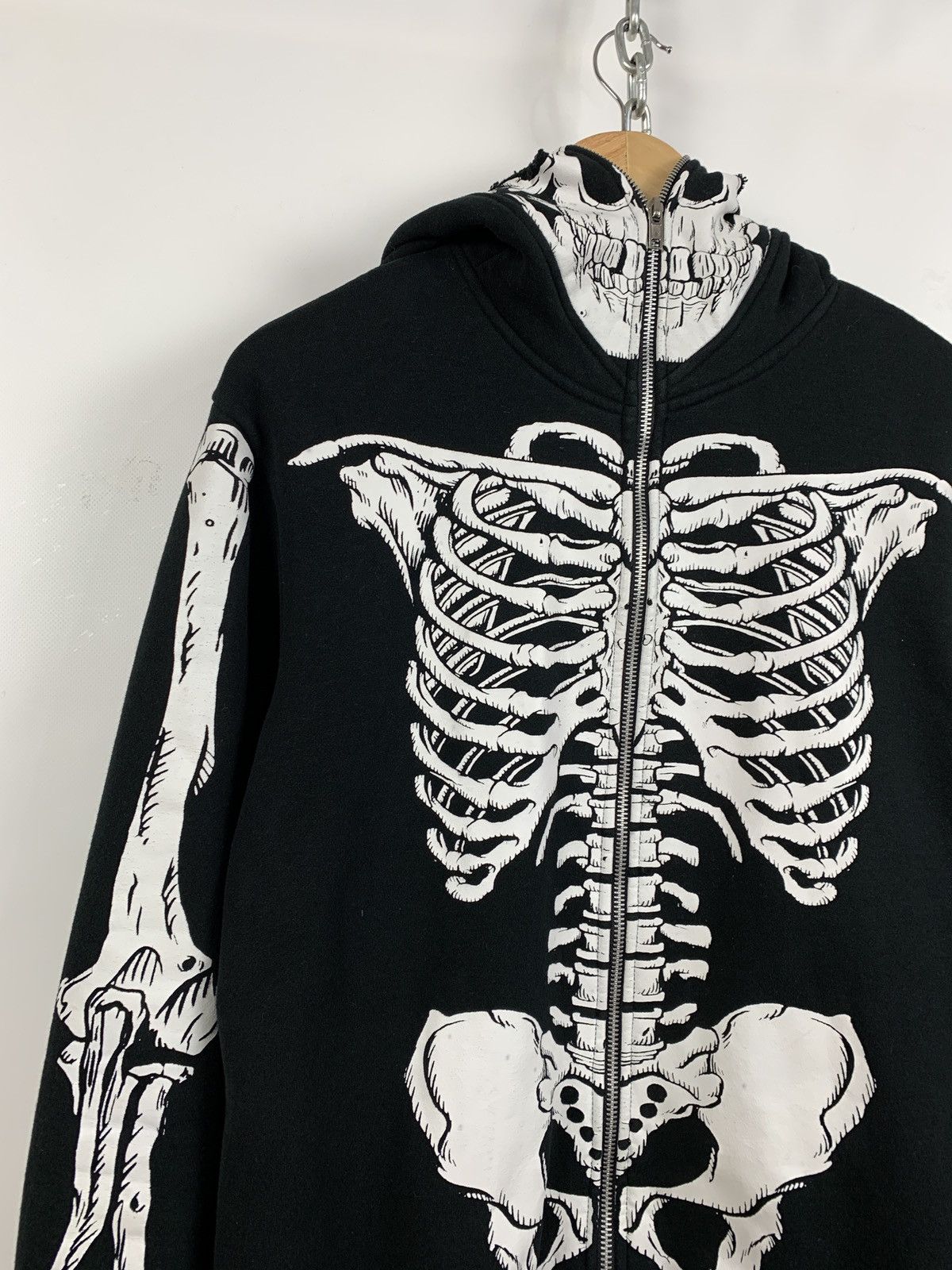 Japanese Brand Vintage Skeleton Zip Up Hoodie Kanye West Style Like LRG Size US S / EU 44-46 / 1 - 16 Thumbnail