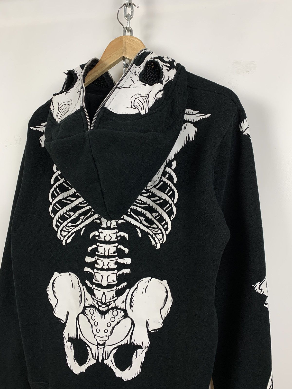 Japanese Brand Vintage Skeleton Zip Up Hoodie Kanye West Style Like LRG Size US S / EU 44-46 / 1 - 22 Thumbnail