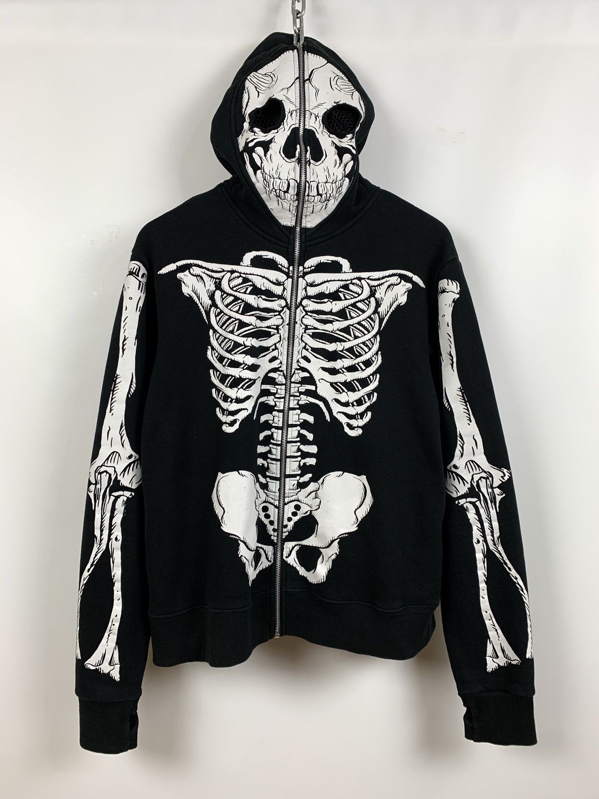 Japanese Brand Vintage Skeleton Zip Up Hoodie Kanye West Style Like LRG Size US S / EU 44-46 / 1 - 8 Thumbnail