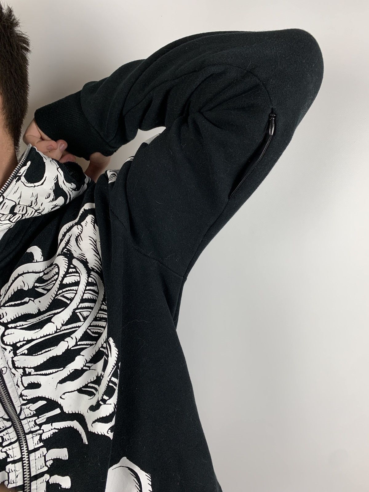 Japanese Brand Vintage Skeleton Zip Up Hoodie Kanye West Style Like LRG Size US S / EU 44-46 / 1 - 7 Thumbnail