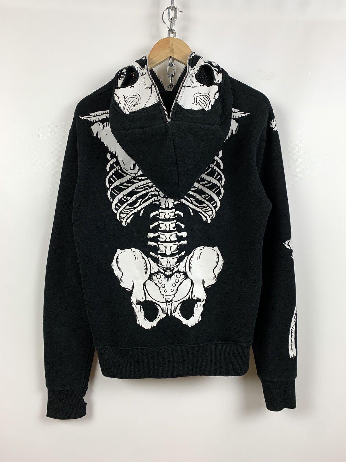 Japanese Brand Vintage Skeleton Zip Up Hoodie Kanye West Style Like LRG Size US S / EU 44-46 / 1 - 11 Thumbnail