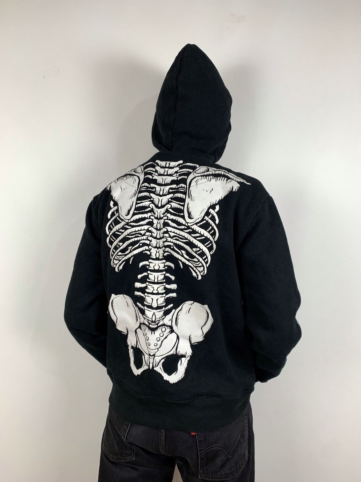 Japanese Brand Vintage Skeleton Zip Up Hoodie Kanye West Style Like LRG Size US S / EU 44-46 / 1 - 2 Thumbnail