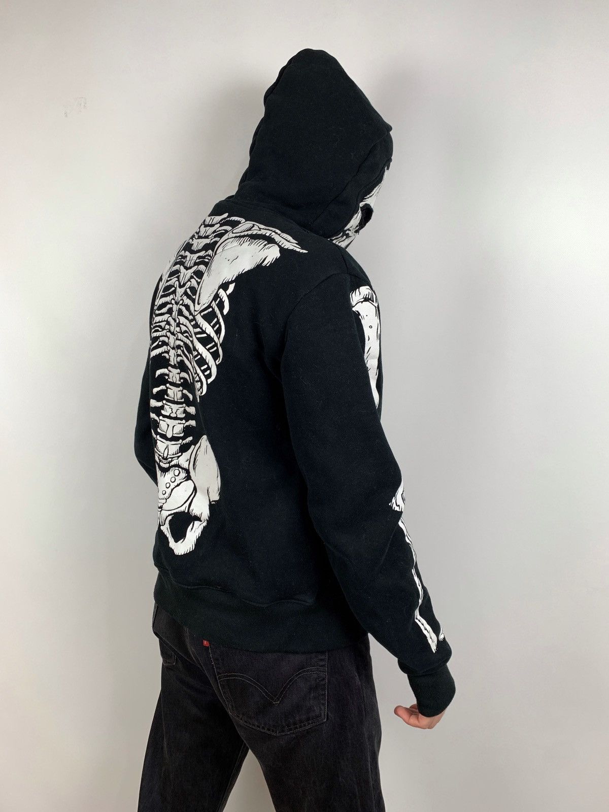 Japanese Brand Vintage Skeleton Zip Up Hoodie Kanye West Style Like LRG Size US S / EU 44-46 / 1 - 5 Thumbnail
