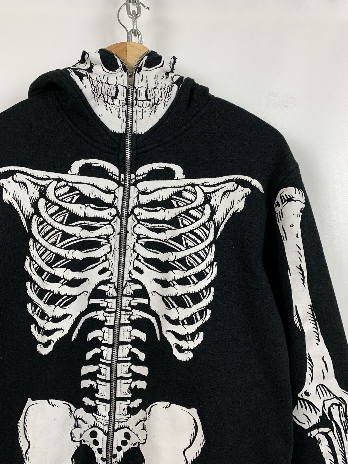 Japanese Brand Vintage Skeleton Zip Up Hoodie Kanye West Style Like LRG Size US S / EU 44-46 / 1 - 15 Thumbnail