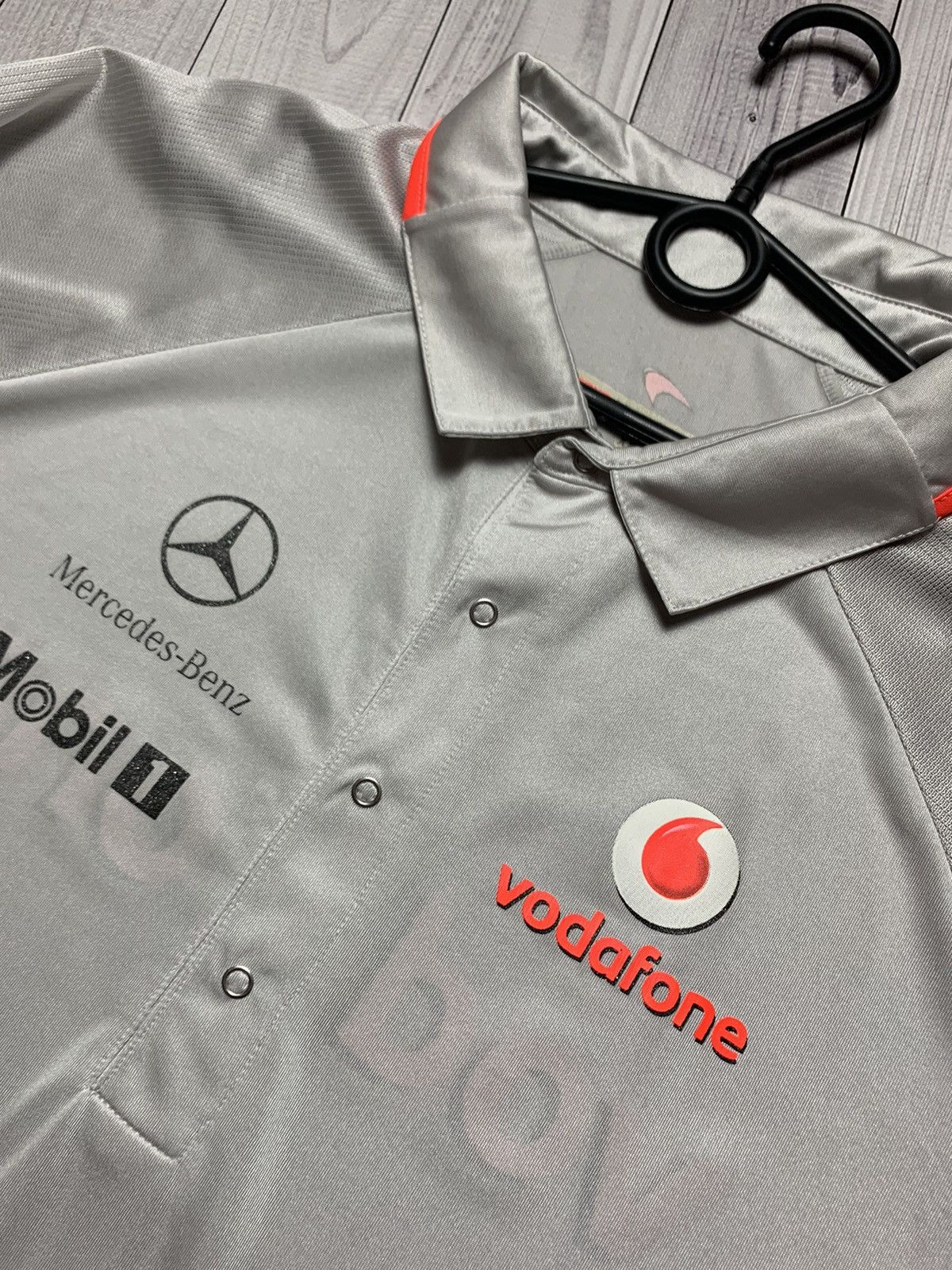 Mercedes-Benz × Vintage Vintage Racing jersey polo Mercedes Benz official silver Size US XL / EU 56 / 4 - 5 Thumbnail
