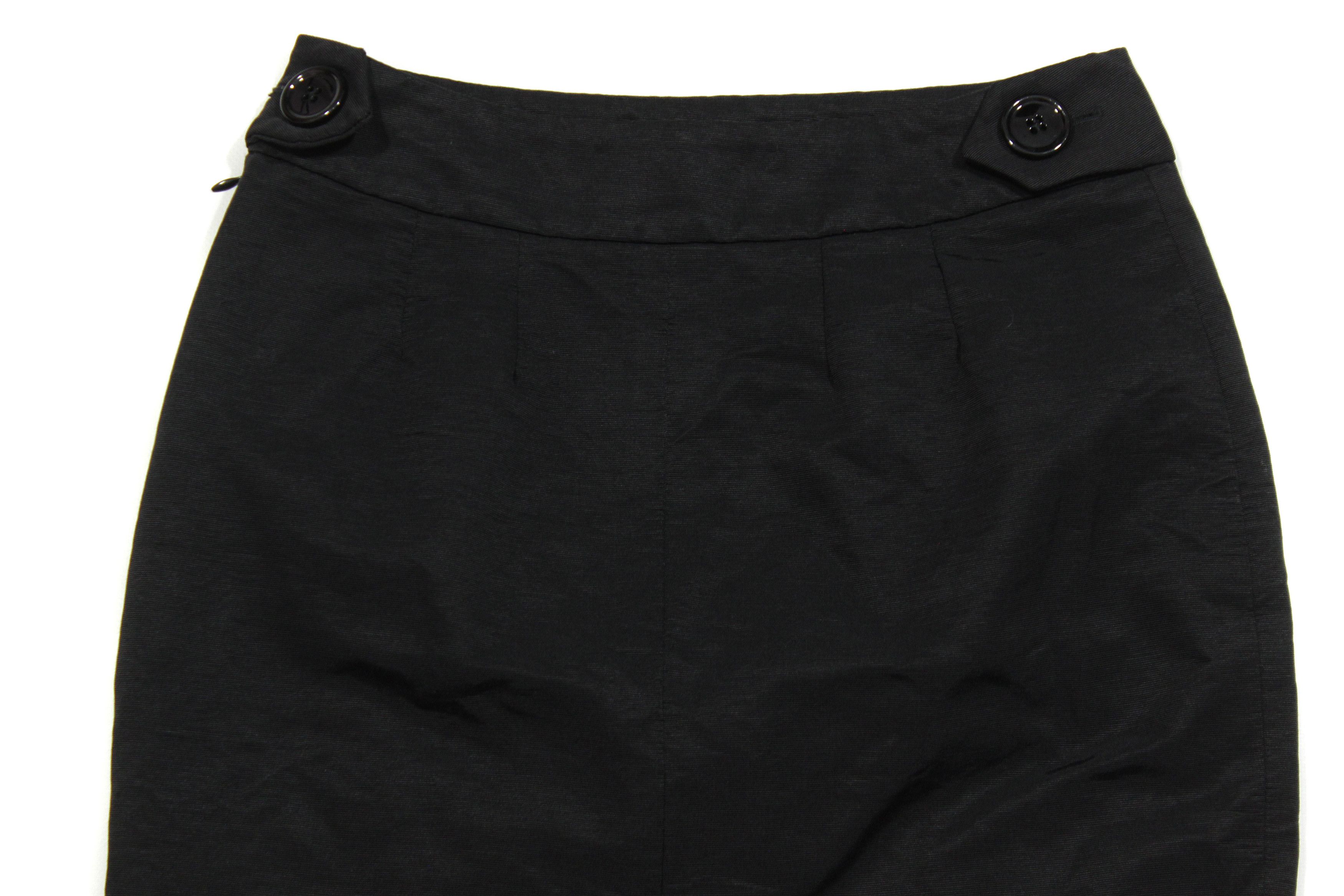 Saint Laurent Paris 2004 Rive Gauche Midi Skirt Vintage Size 26" / US 2 / IT 38 - 4 Thumbnail