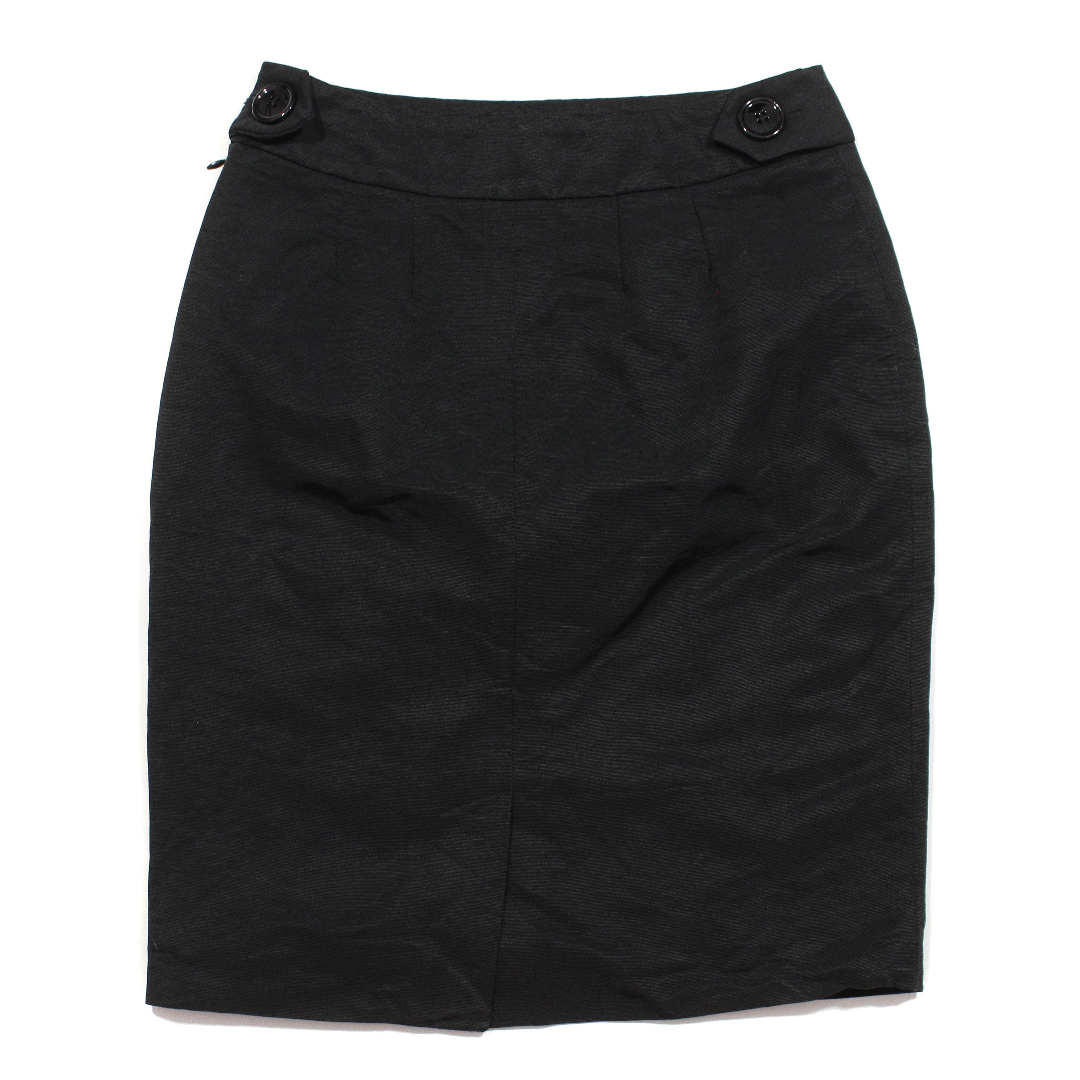 Saint Laurent Paris 2004 Rive Gauche Midi Skirt Vintage Size 26" / US 2 / IT 38 - 2 Thumbnail