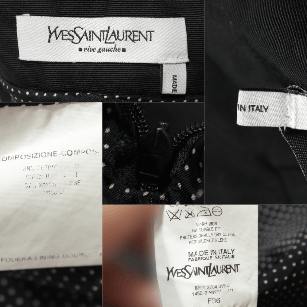 Saint Laurent Paris 2004 Rive Gauche Midi Skirt Vintage Size 26" / US 2 / IT 38 - 5 Thumbnail
