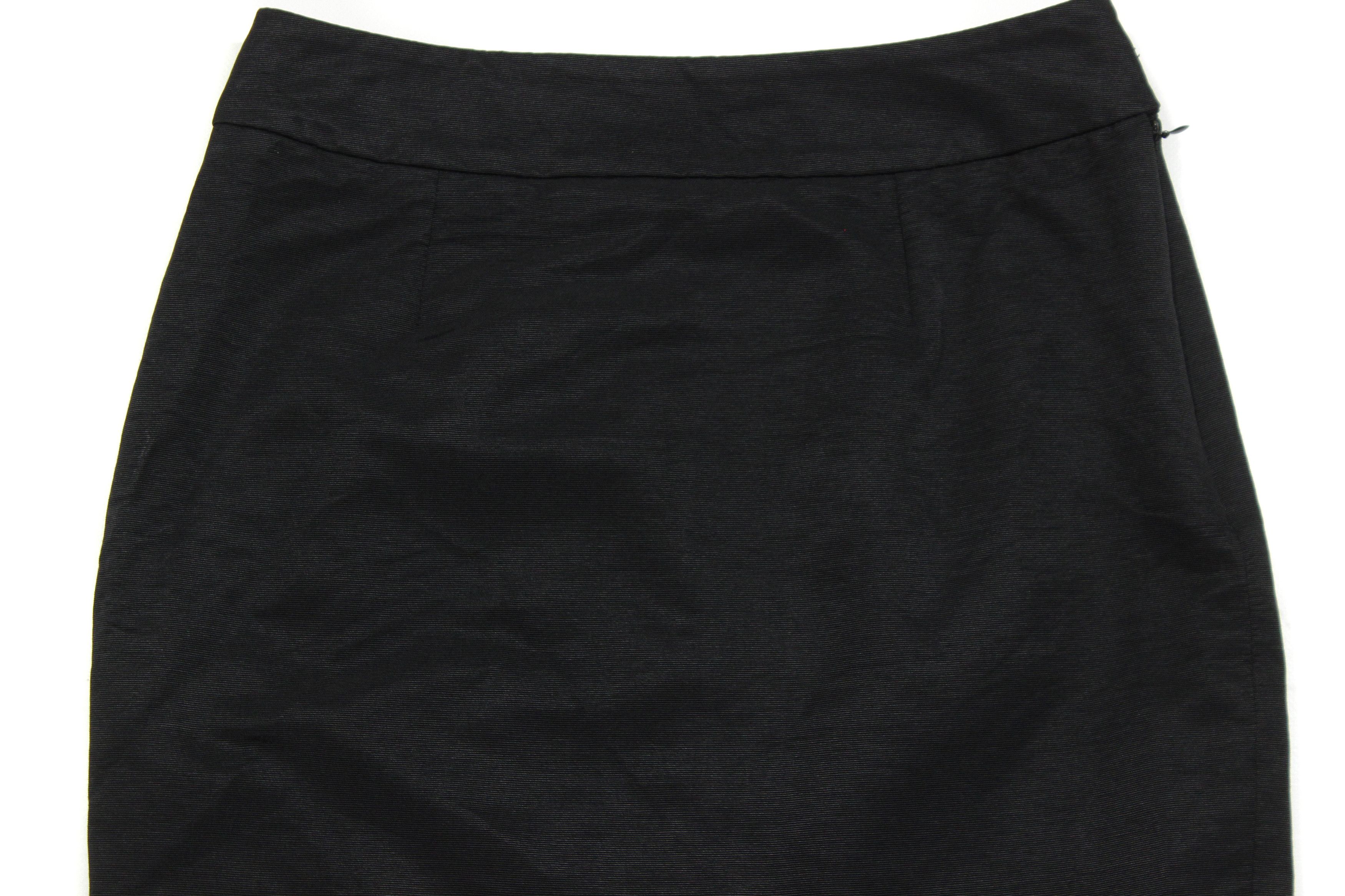Saint Laurent Paris 2004 Rive Gauche Midi Skirt Vintage Size 26" / US 2 / IT 38 - 3 Thumbnail