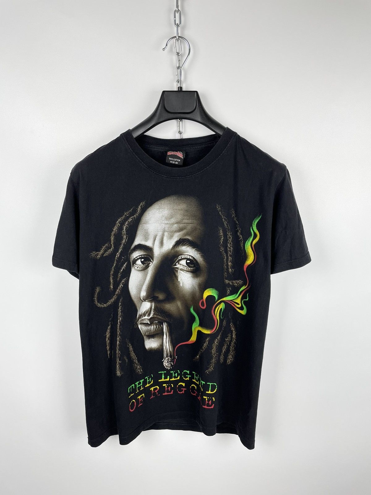 T-shirt Vintage Bob Marley The Legend Années 90 - Marque Empire, Taille L, Occasion Très Bon état