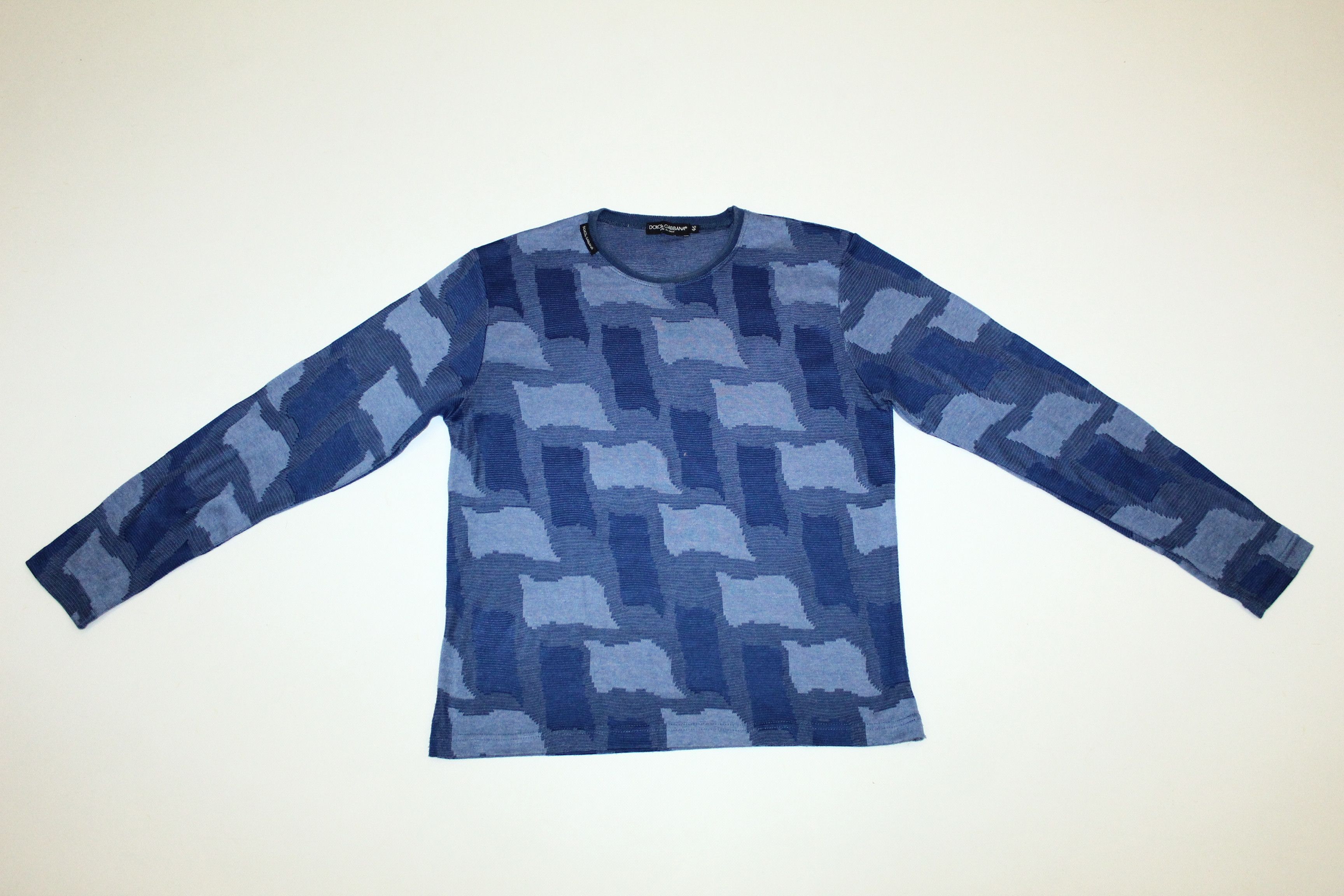 Dolce & Gabbana Vtg Dolce & Gabbana Colorblock Camo Stretch Cotton Jumper Size US M / EU 48-50 / 2 - 5 Thumbnail