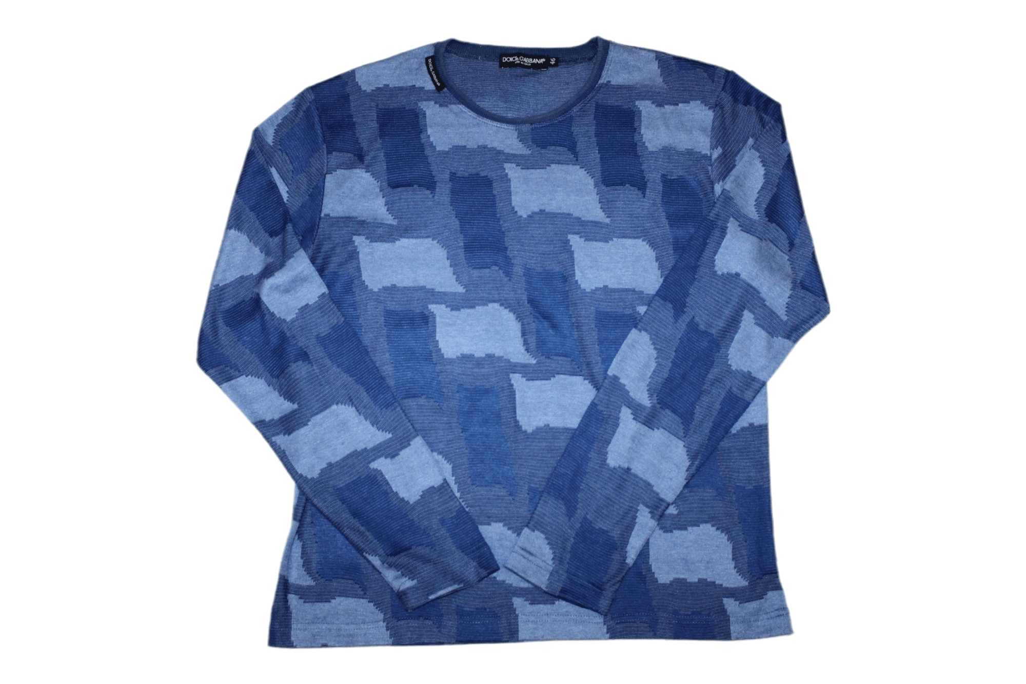 Dolce & Gabbana Vtg Dolce & Gabbana Colorblock Camo Stretch Cotton Jumper Size US M / EU 48-50 / 2 - 1 Thumbnail
