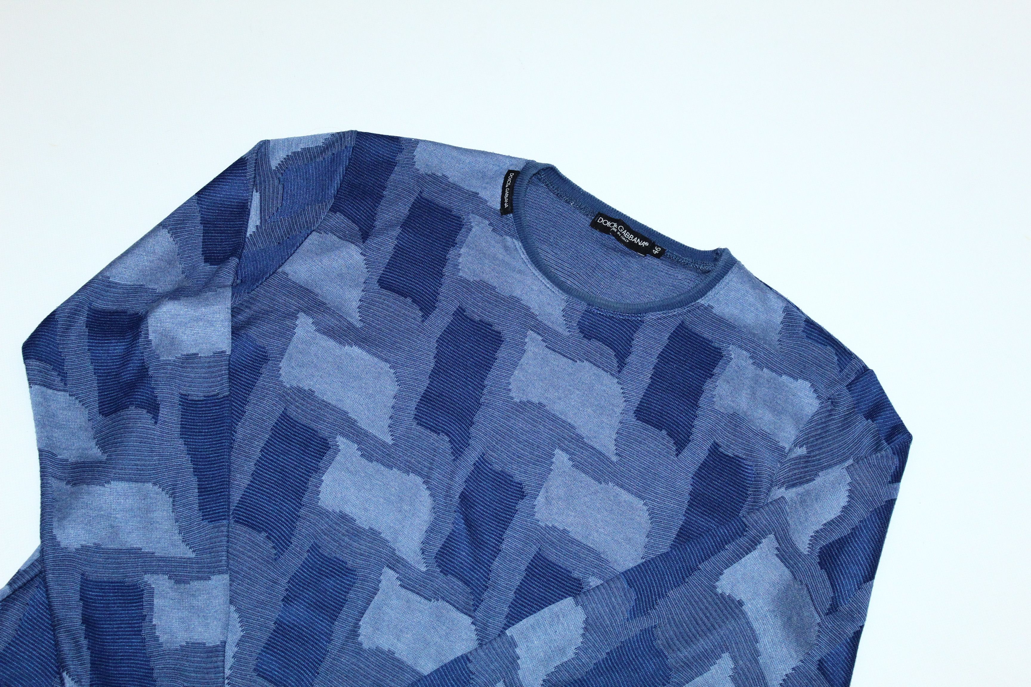 Dolce & Gabbana Vtg Dolce & Gabbana Colorblock Camo Stretch Cotton Jumper Size US M / EU 48-50 / 2 - 4 Thumbnail