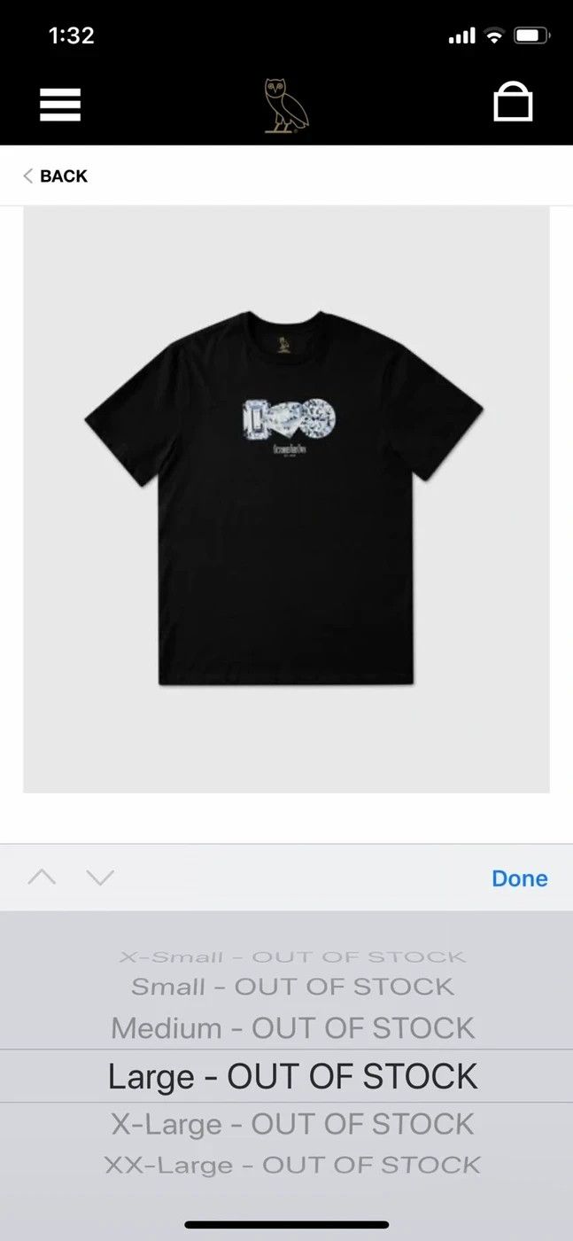 Drake OVO DIAMOND LOGO T-SHIRT Size US L / EU 52-54 / 3 - 8 Thumbnail