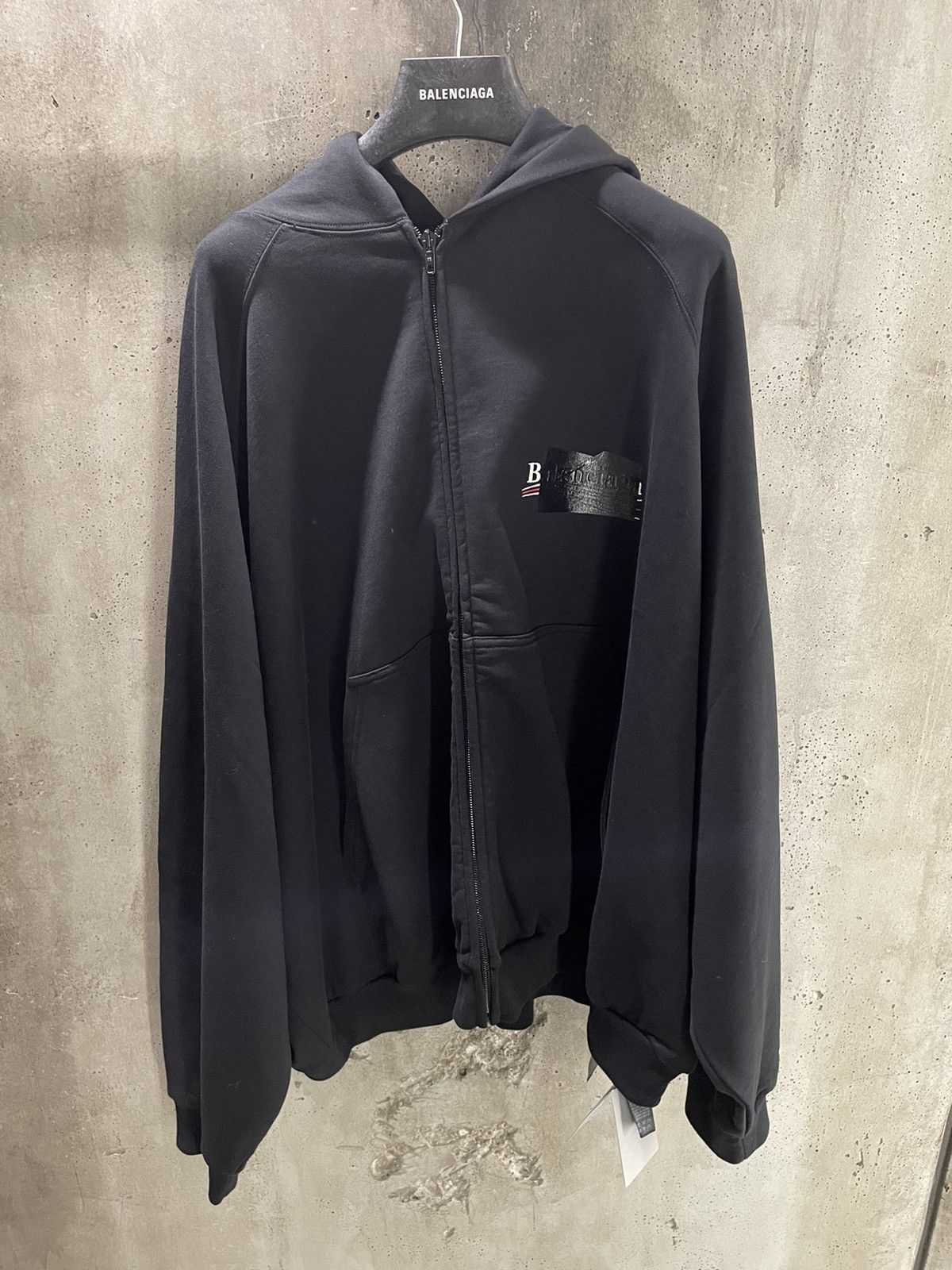 Balenciaga UNRELEASED Gaffer Tape Zip Up Hoodie Brand New | Grailed