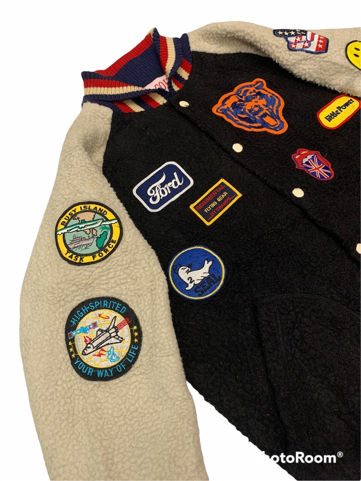 Japanese Brand Tora co ltd sweater varsity fleece patched jacket Size US M / EU 48-50 / 2 - 9 Thumbnail