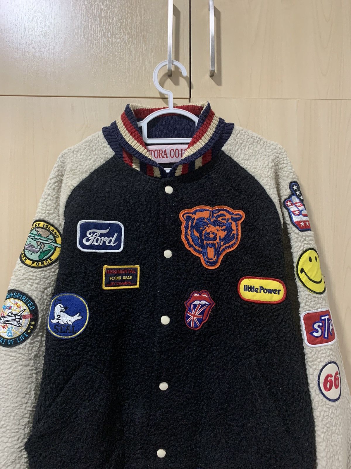 Japanese Brand Tora co ltd sweater varsity fleece patched jacket Size US M / EU 48-50 / 2 - 5 Thumbnail