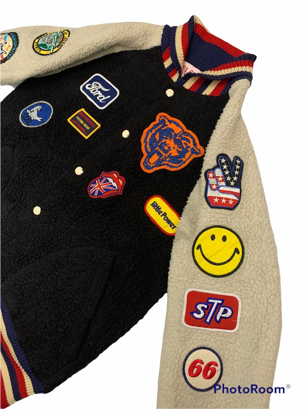 Japanese Brand Tora co ltd sweater varsity fleece patched jacket Size US M / EU 48-50 / 2 - 8 Thumbnail
