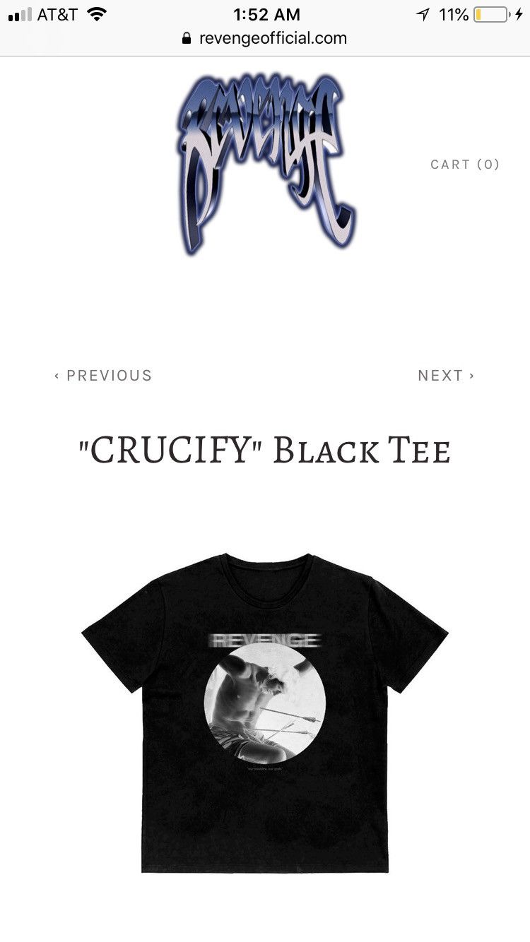 Revenge Crucify Black Tee