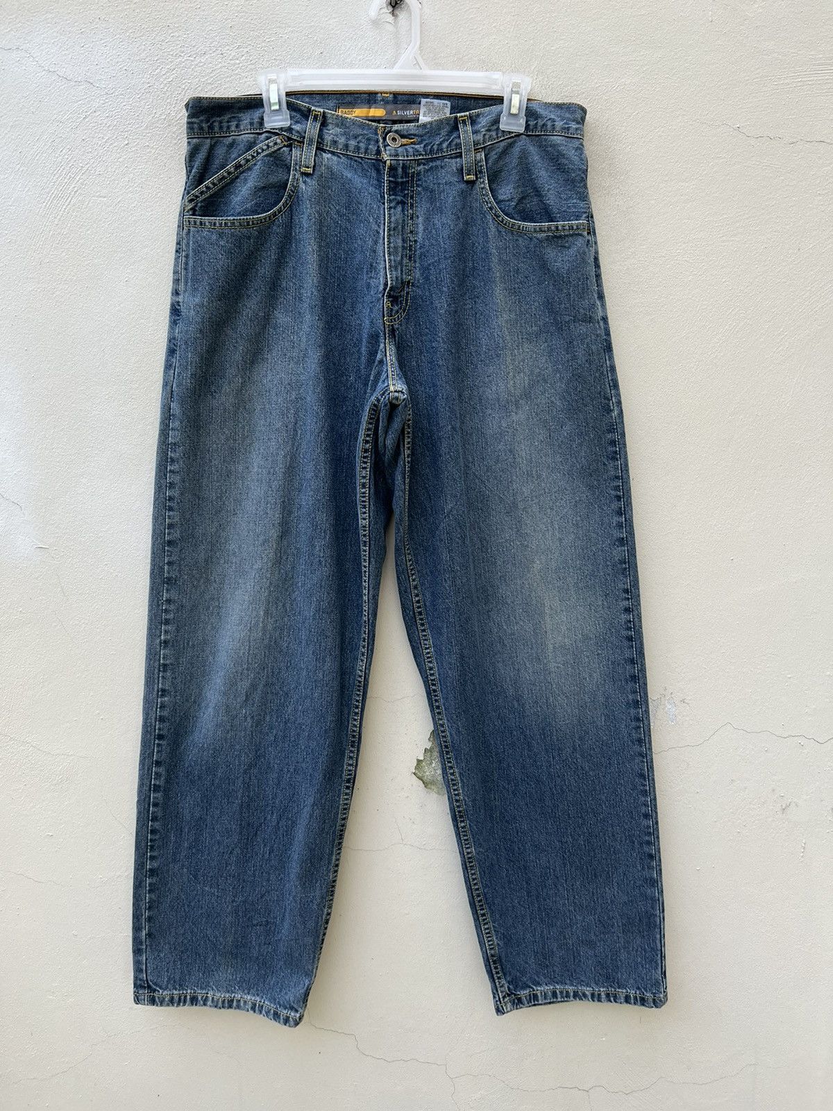 Levi's × Vintage Vintage 2004 Levi’s Silvertab Faded Denim Baggy Jeans Size US 33 - 6 Thumbnail