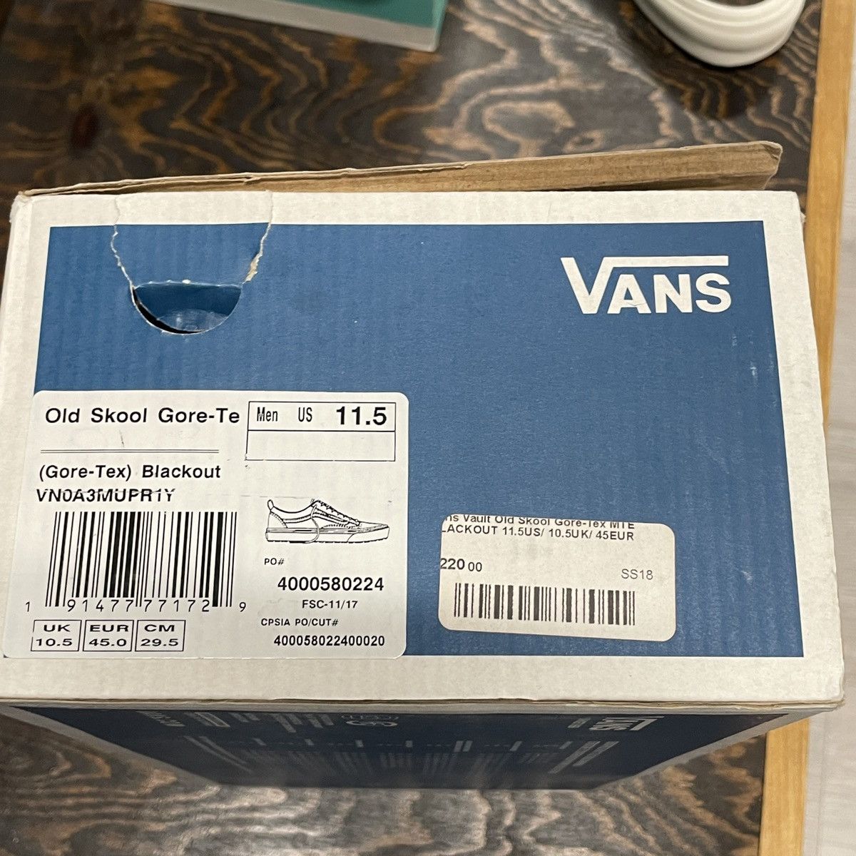 Goretex × Vans Vans Old Skool Gore Tex Black Size US 11.5 / EU 44-45 - 7 Thumbnail