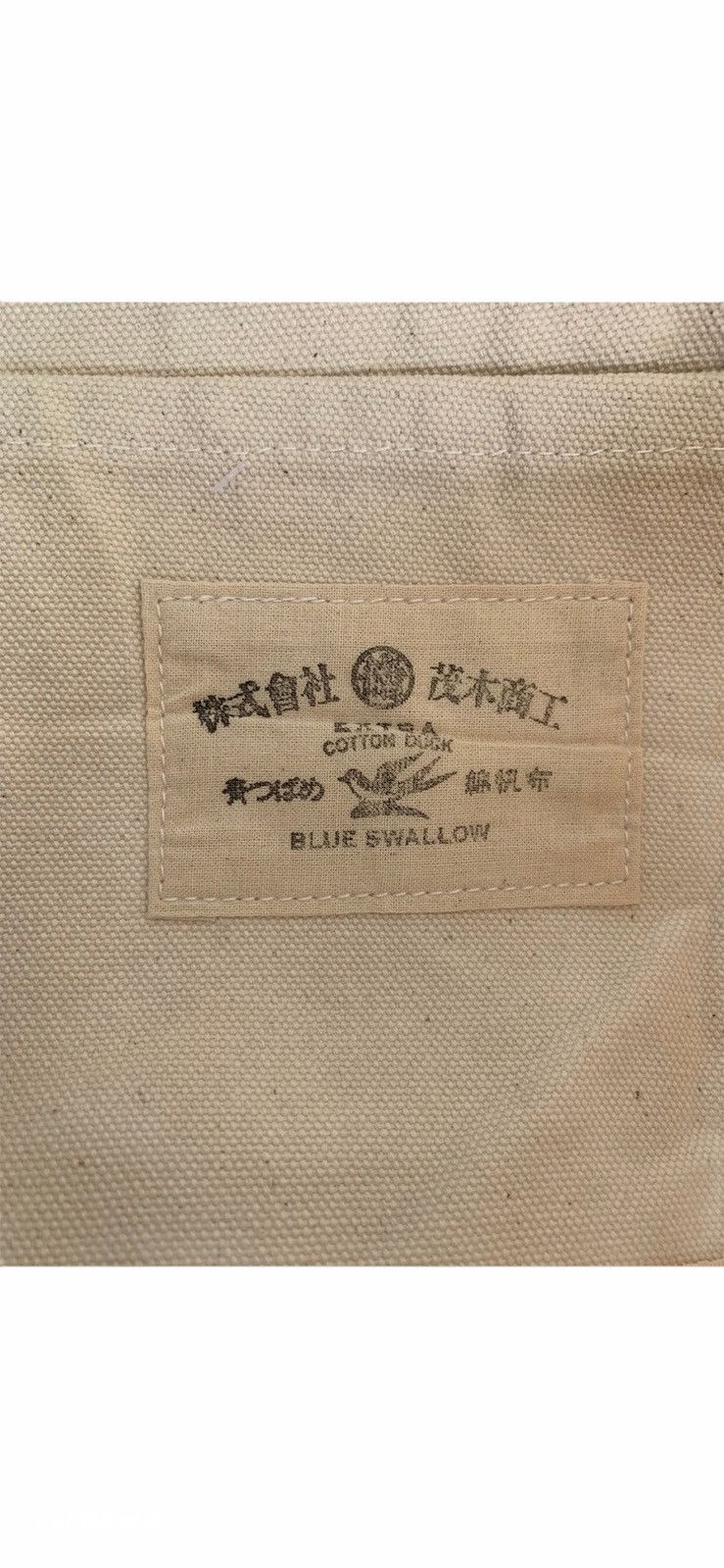 Japanese Brand Blue Swallow Duck Canvas Tote Bag Size ONE SIZE - 5 Thumbnail