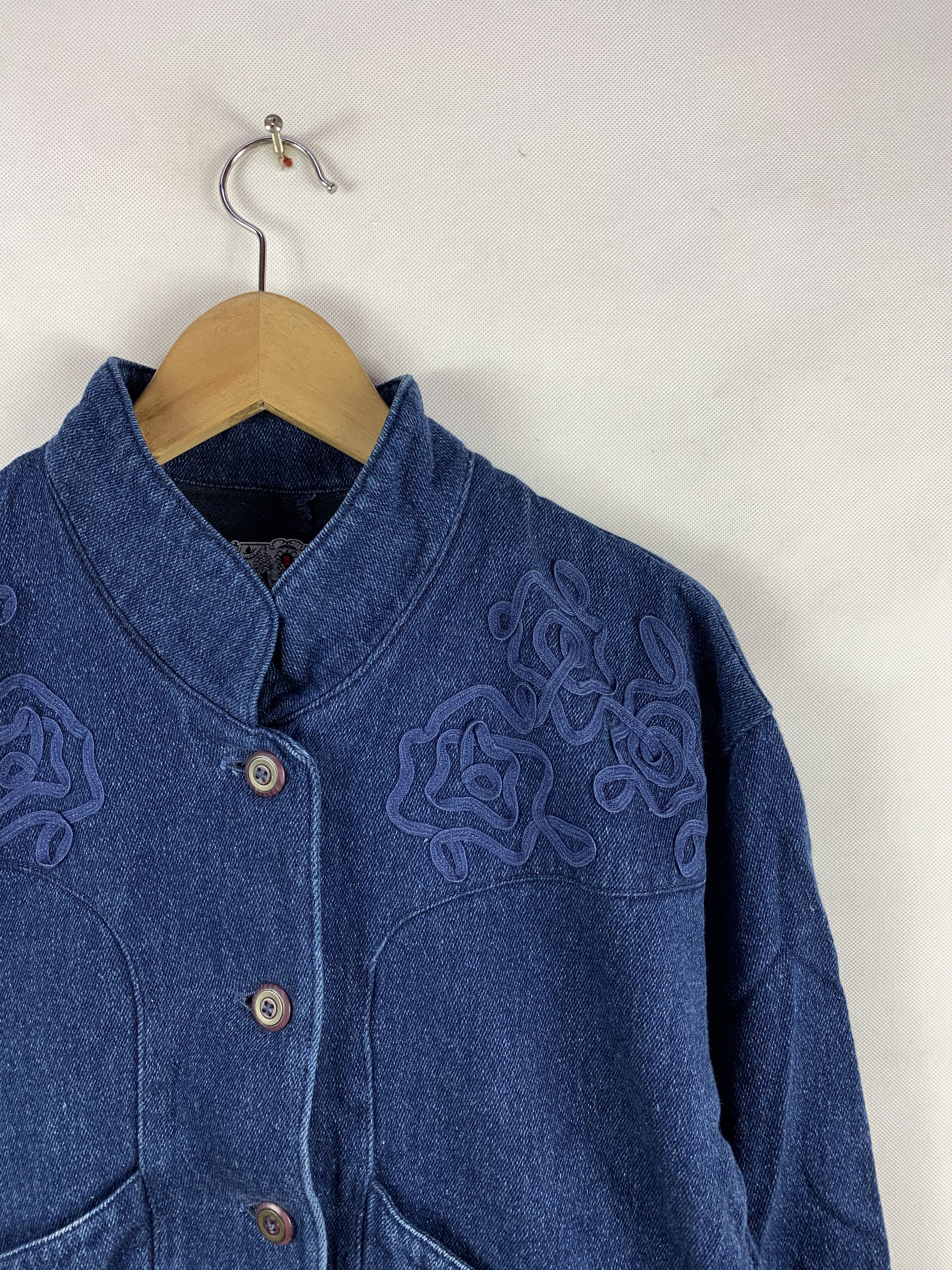 Japanese Brand 🔥Simple Life Bomber Style Denim Jacket Size US S / EU 44-46 / 1 - 4 Thumbnail