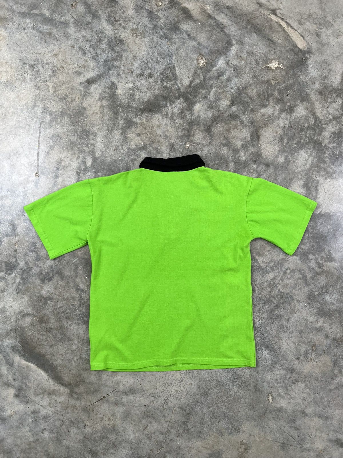 Pleasures Pleasures Neon Green Block Logo Zip Polo Shirt Sz. Small Size US S / EU 44-46 / 1 - 3 Thumbnail