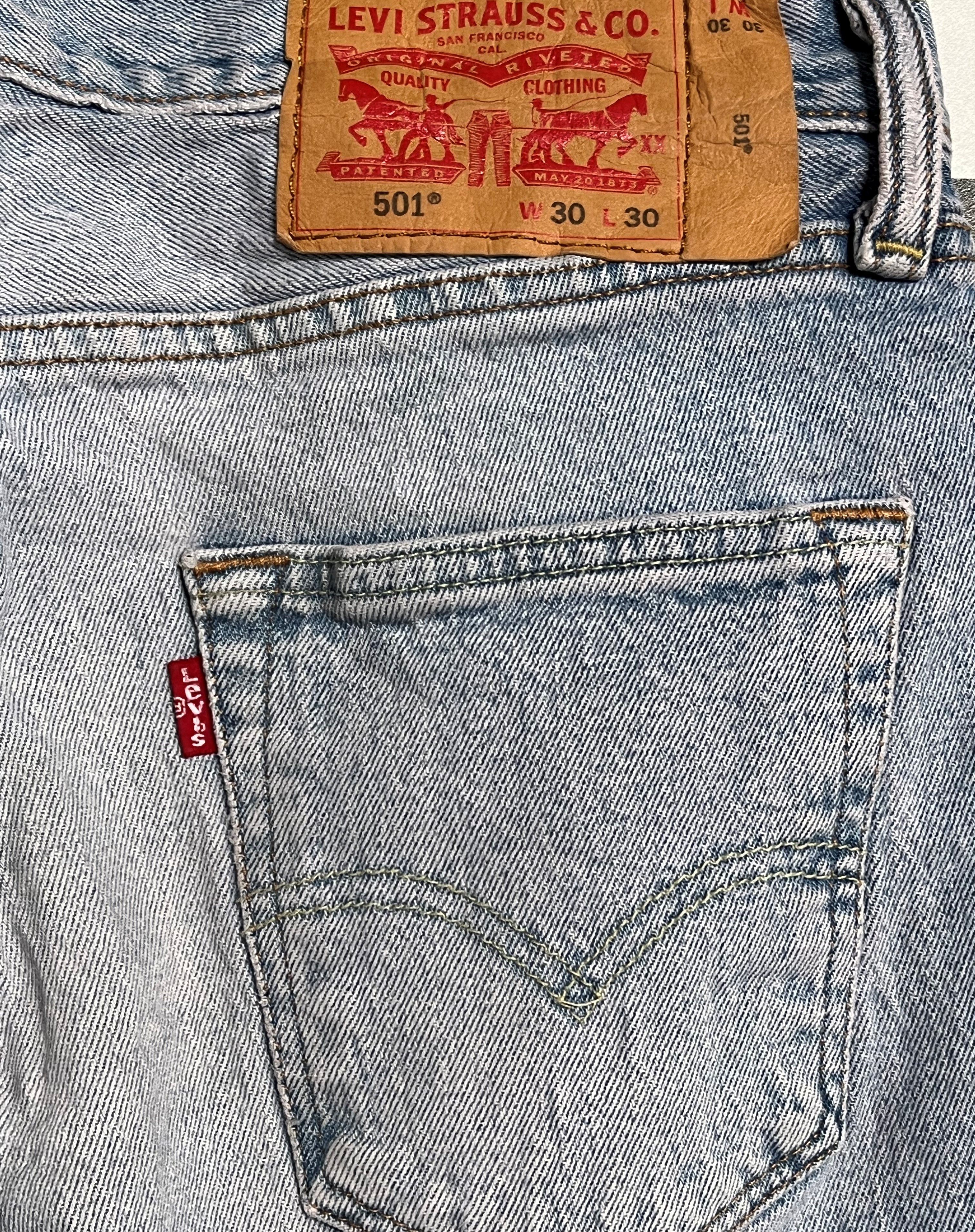 Levi's × Vintage Vintage Levis 501 Distressed Denim Jeans L113 Size US 30 / EU 46 - 8 Thumbnail