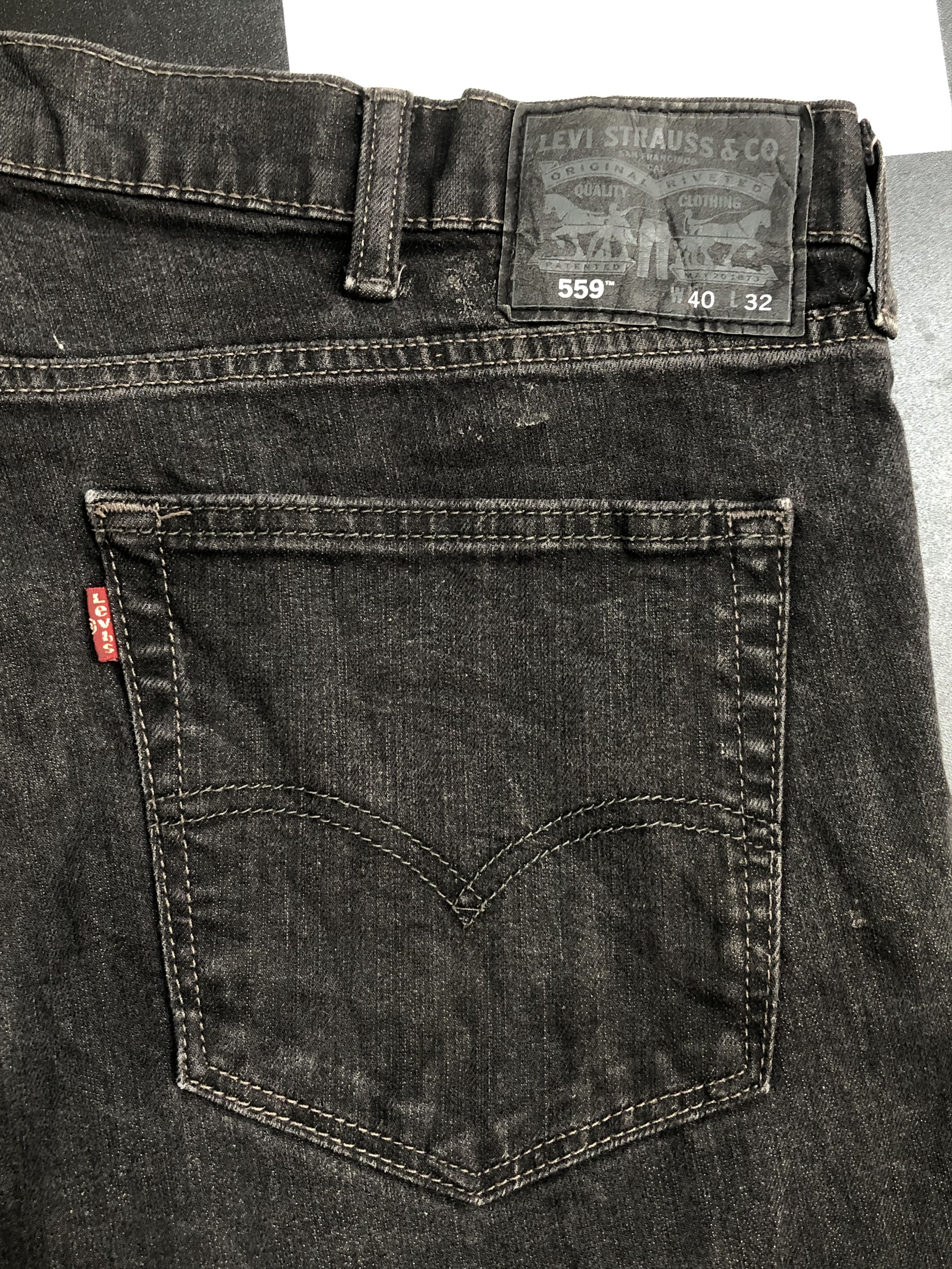 Levi's × Levi's Vintage Clothing × Vintage Vintage Levis 559 Black Denim Jeans L400 Size US 42 / EU 58 - 8 Thumbnail