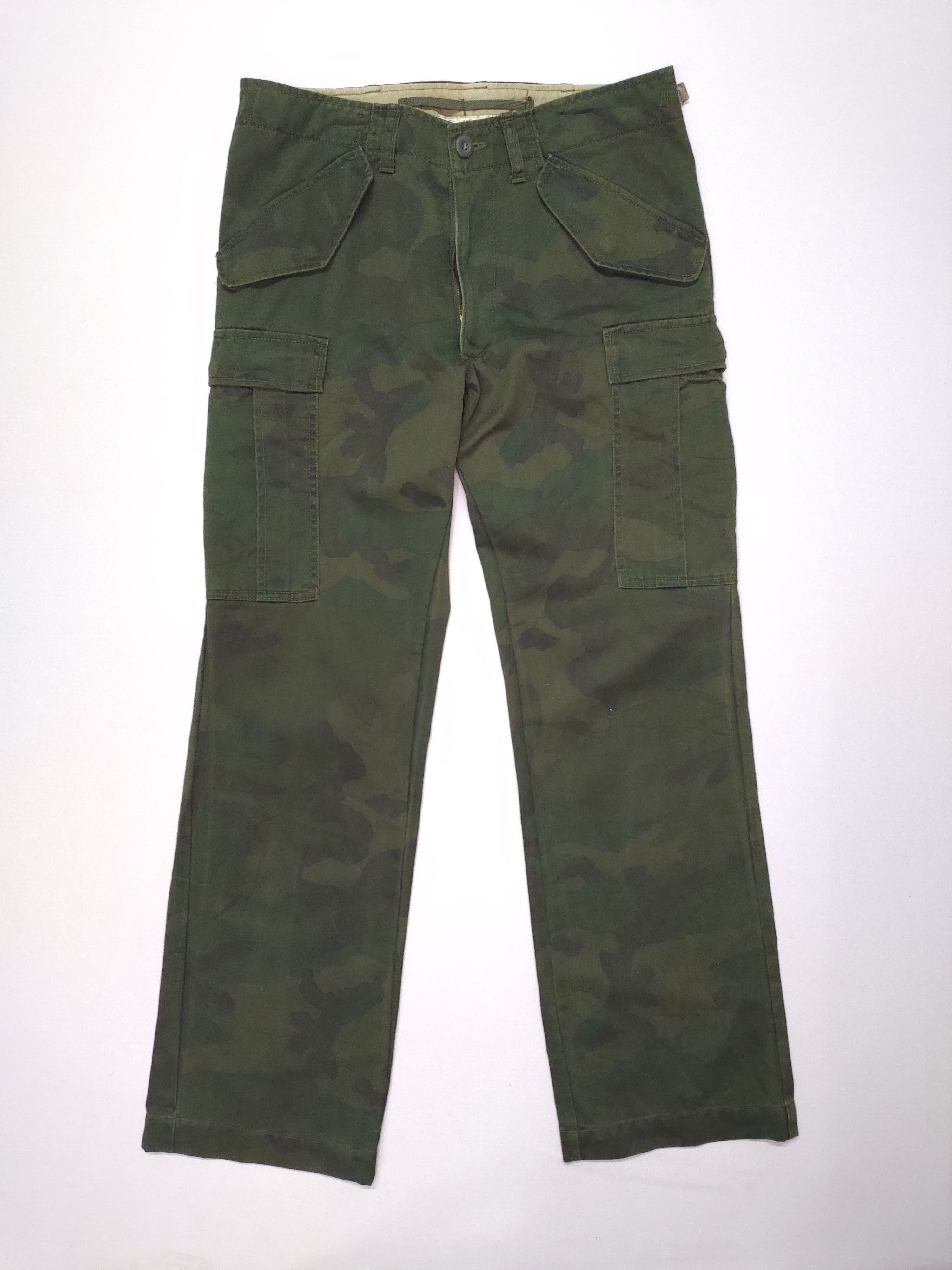 image of Vintage Japanese Tactical Cargo Pants Camo M65 Trousers, Men's (Size 30)