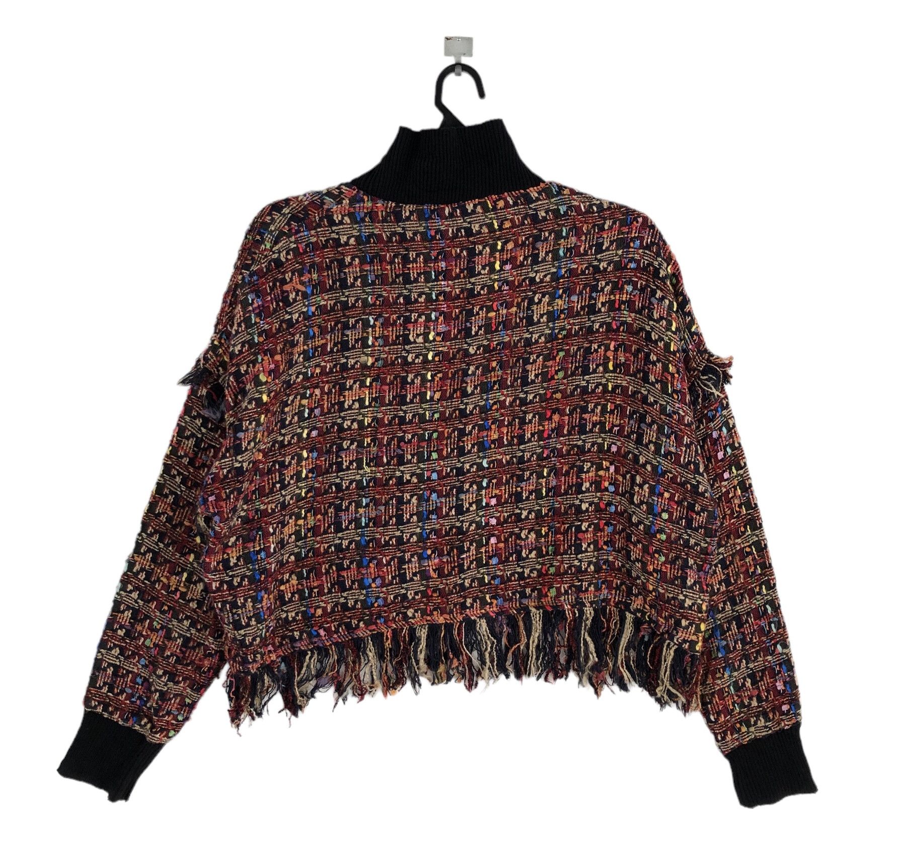 Zara ZARA TWEED TOP ACRYLIC PULLOVER KNIT CROPPED LOOSE Size L / US 10 / IT 46 - 2 Thumbnail