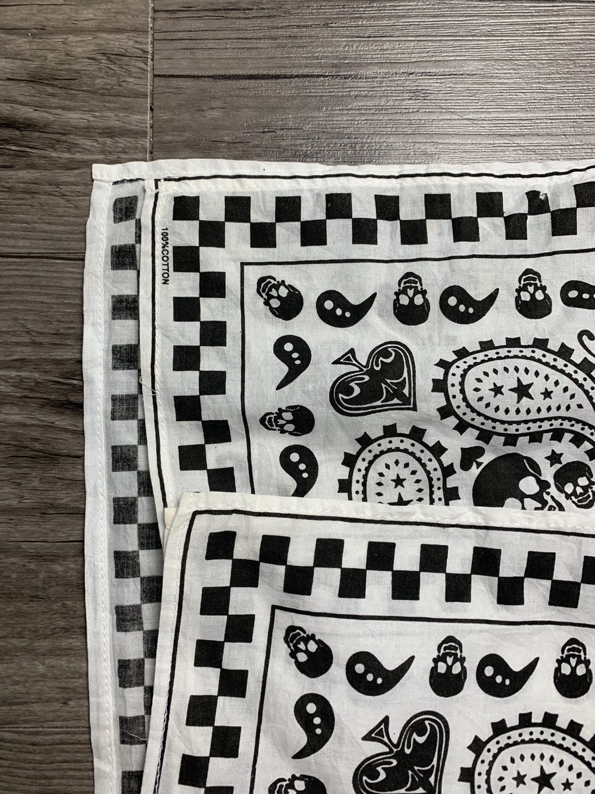 Japanese Brand Skull Rare Handkerchief Bandana Neckerchief Size ONE SIZE - 5 Thumbnail