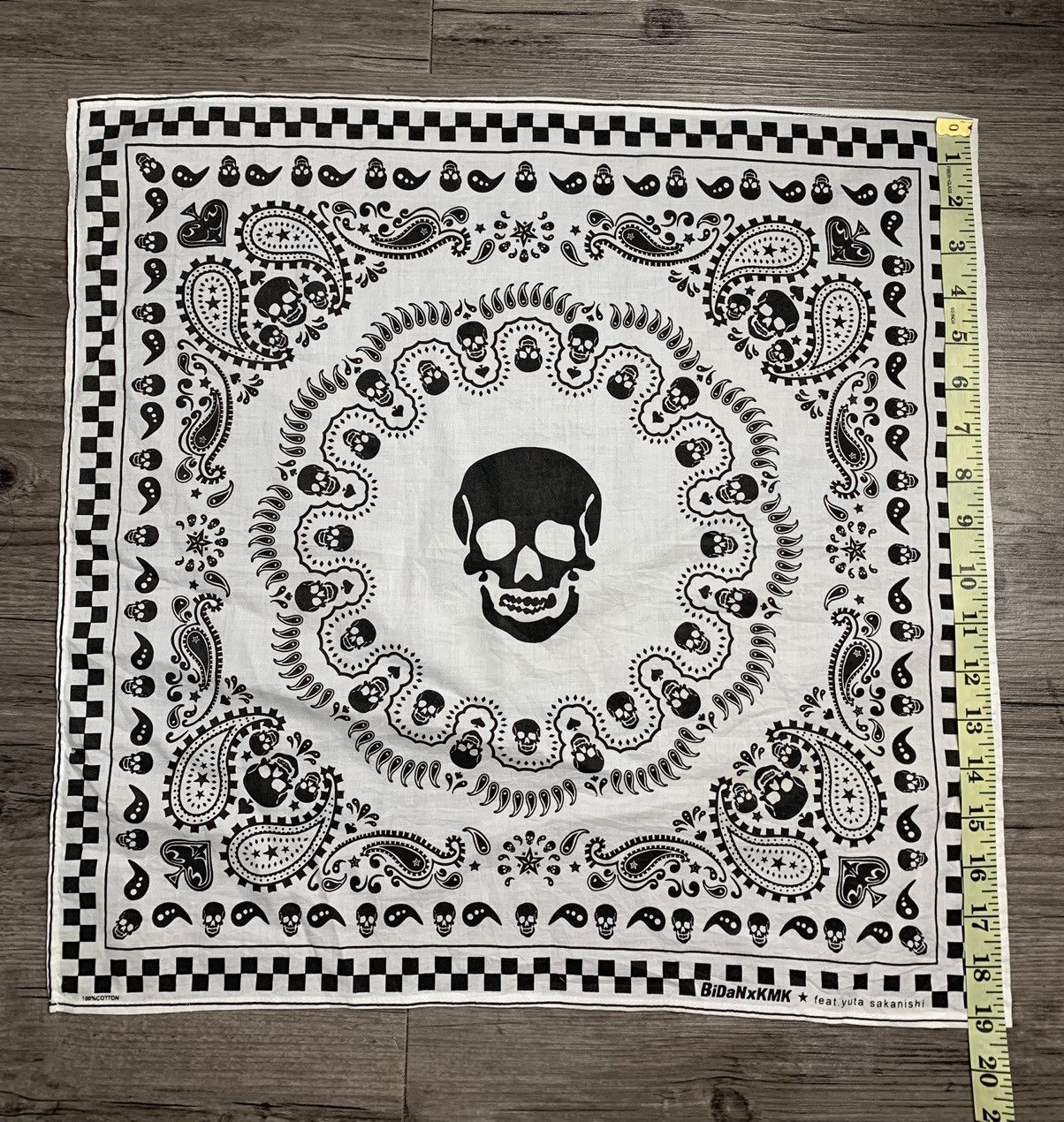 Japanese Brand Skull Rare Handkerchief Bandana Neckerchief Size ONE SIZE - 7 Thumbnail