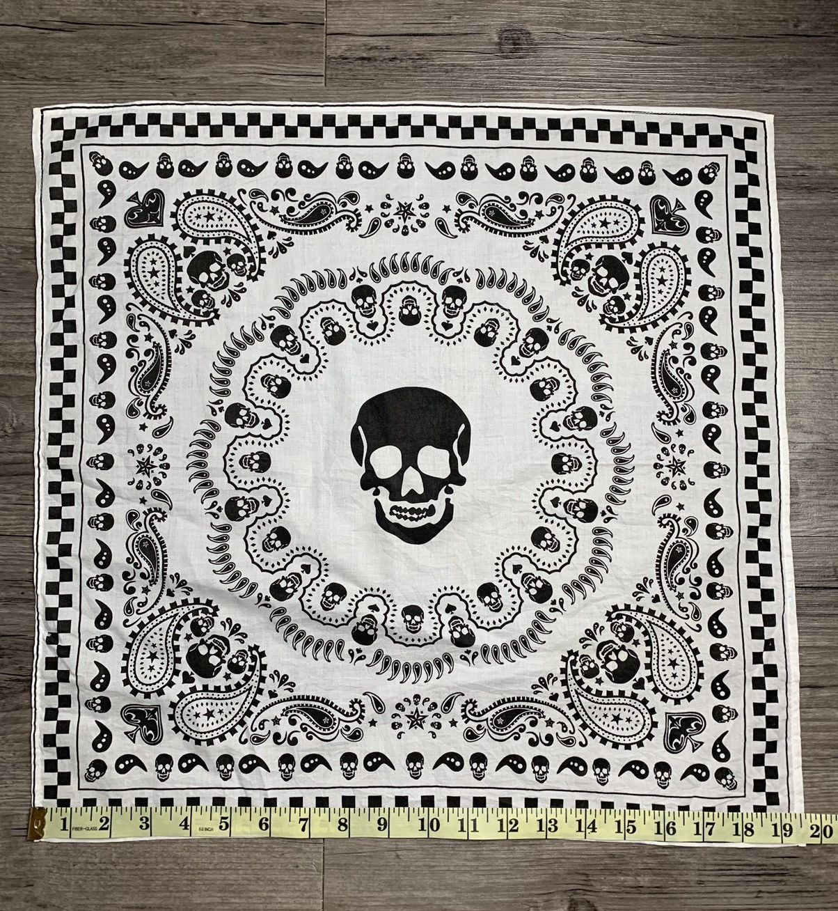 Japanese Brand Skull Rare Handkerchief Bandana Neckerchief Size ONE SIZE - 6 Thumbnail