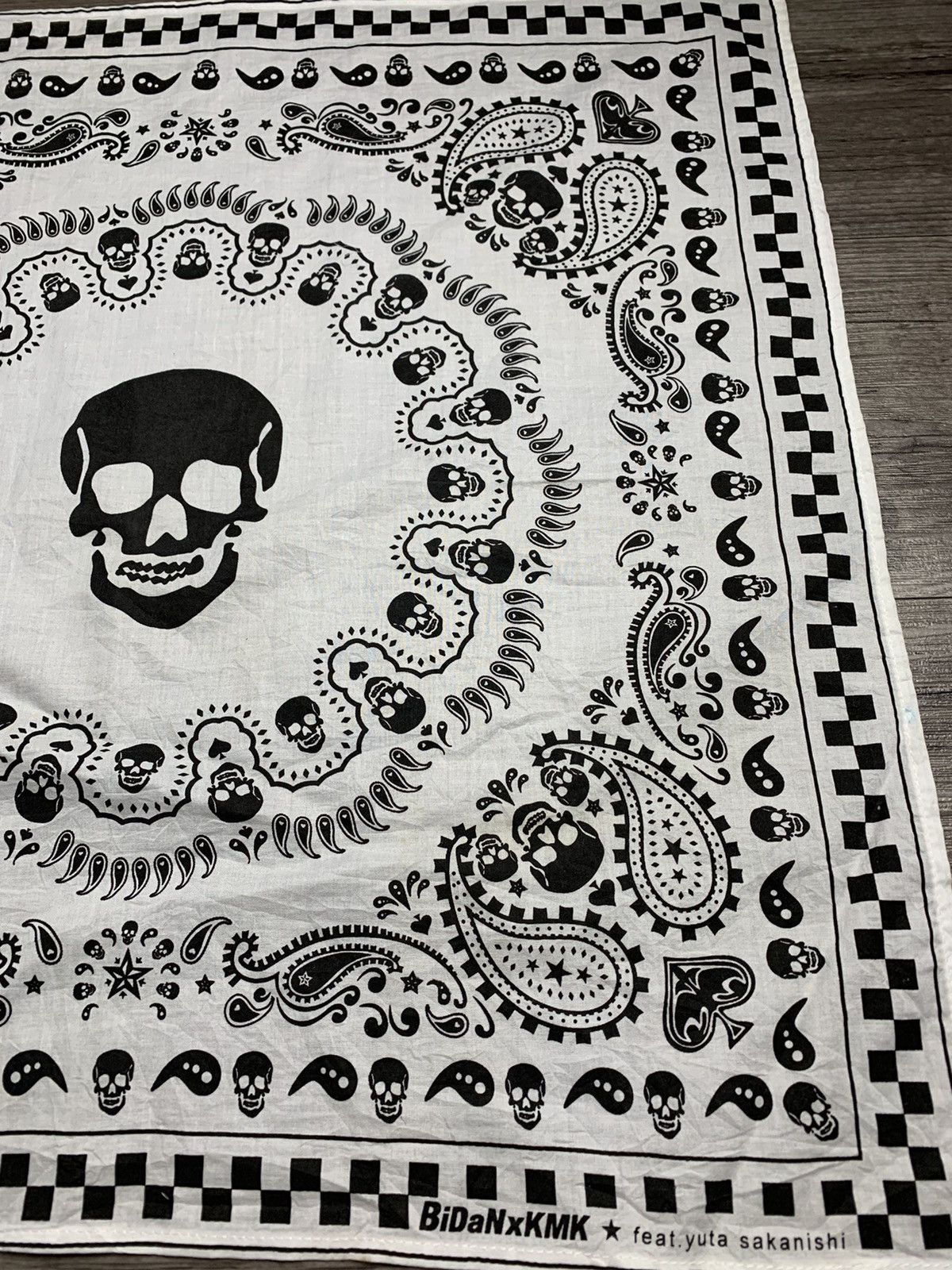 Japanese Brand Skull Rare Handkerchief Bandana Neckerchief Size ONE SIZE - 4 Thumbnail