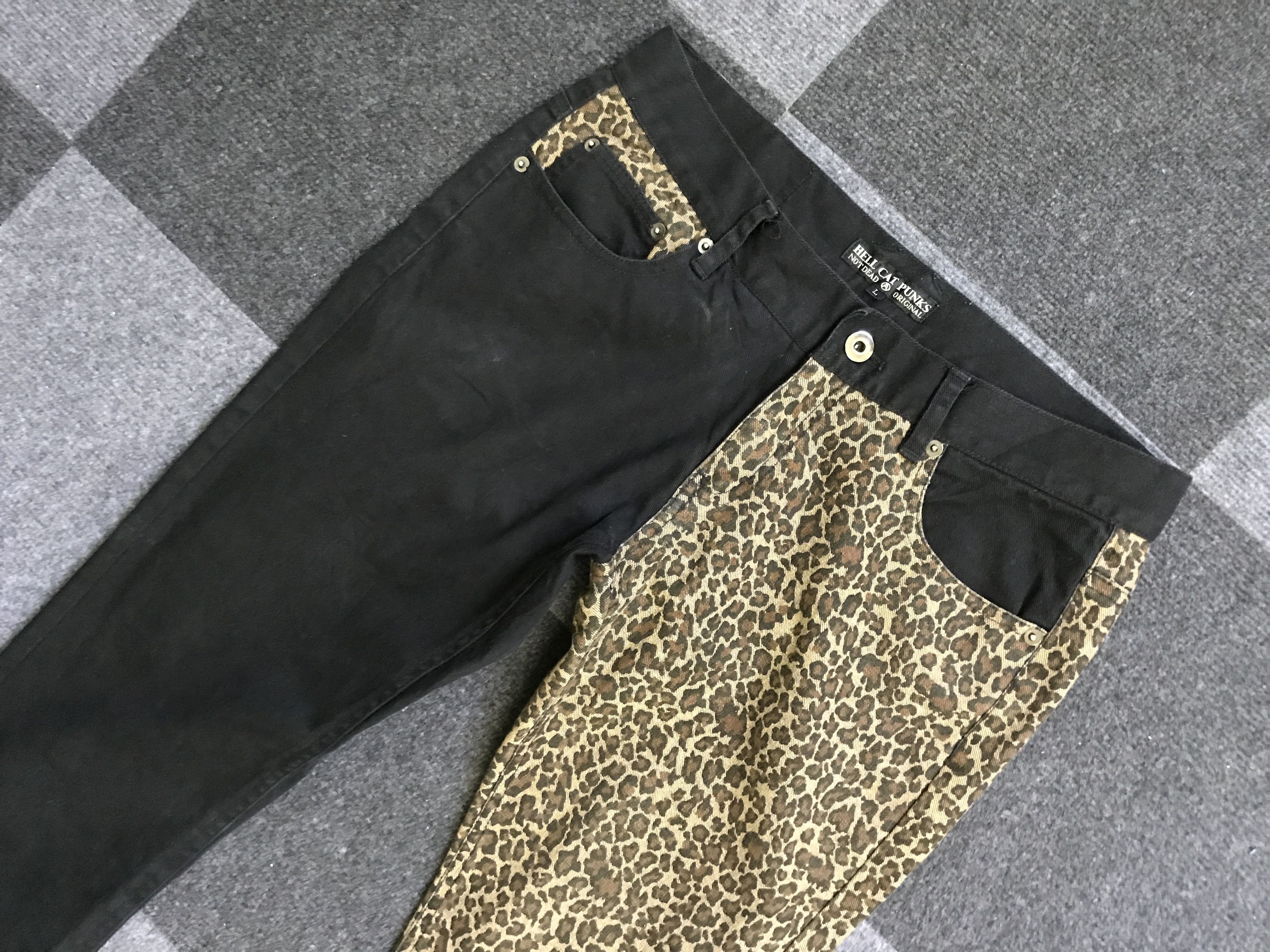 Other P43 HELL CAT PUNKS Leopard Black Cross Punk Pant Size 30" / US 8 / IT 44 - 2 Thumbnail